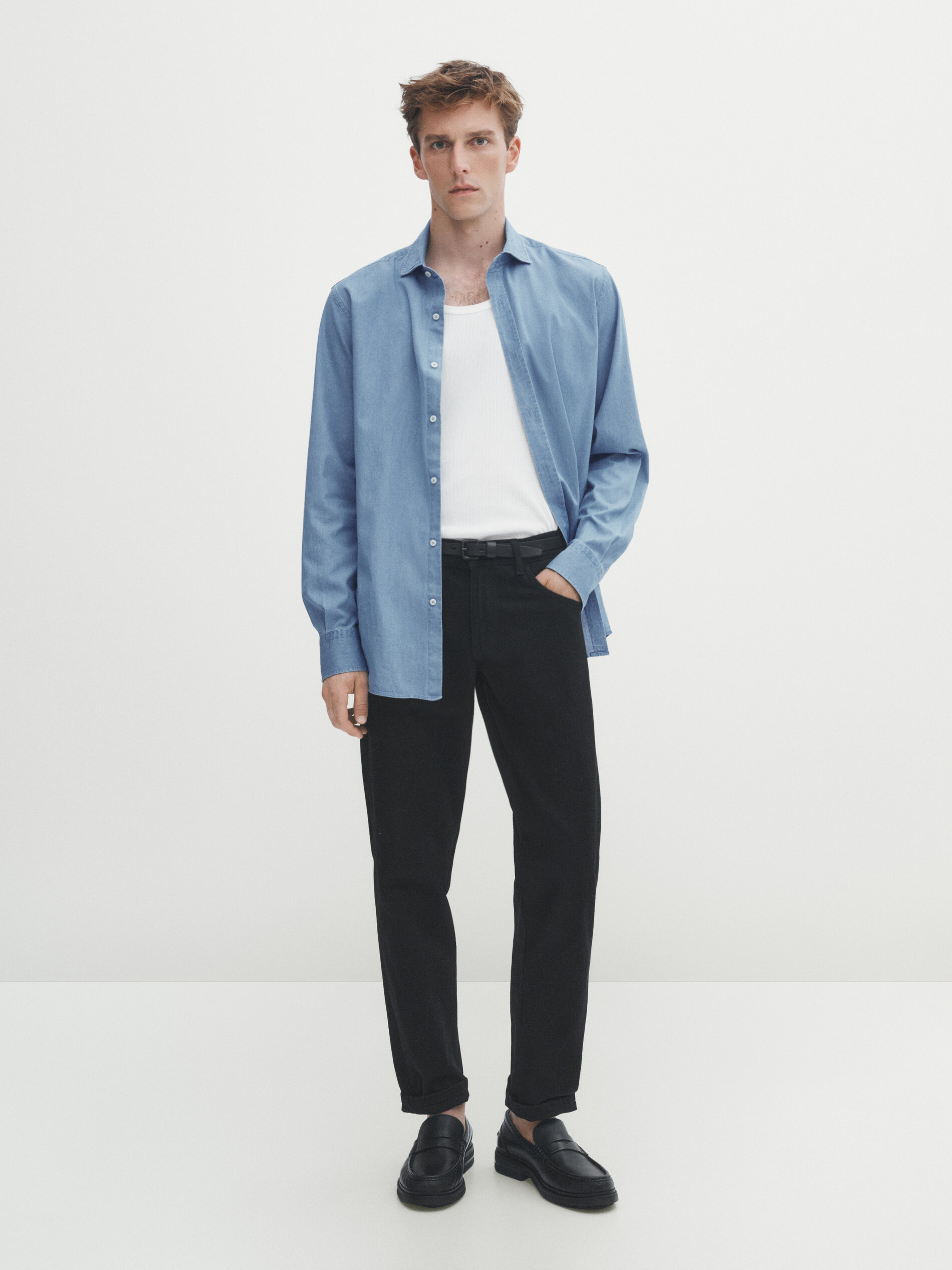 Massimo dutti camisa hot sale vaquera