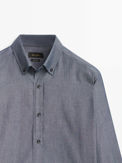 Regular fit chambray denim shirt · Light Blue · Shirts