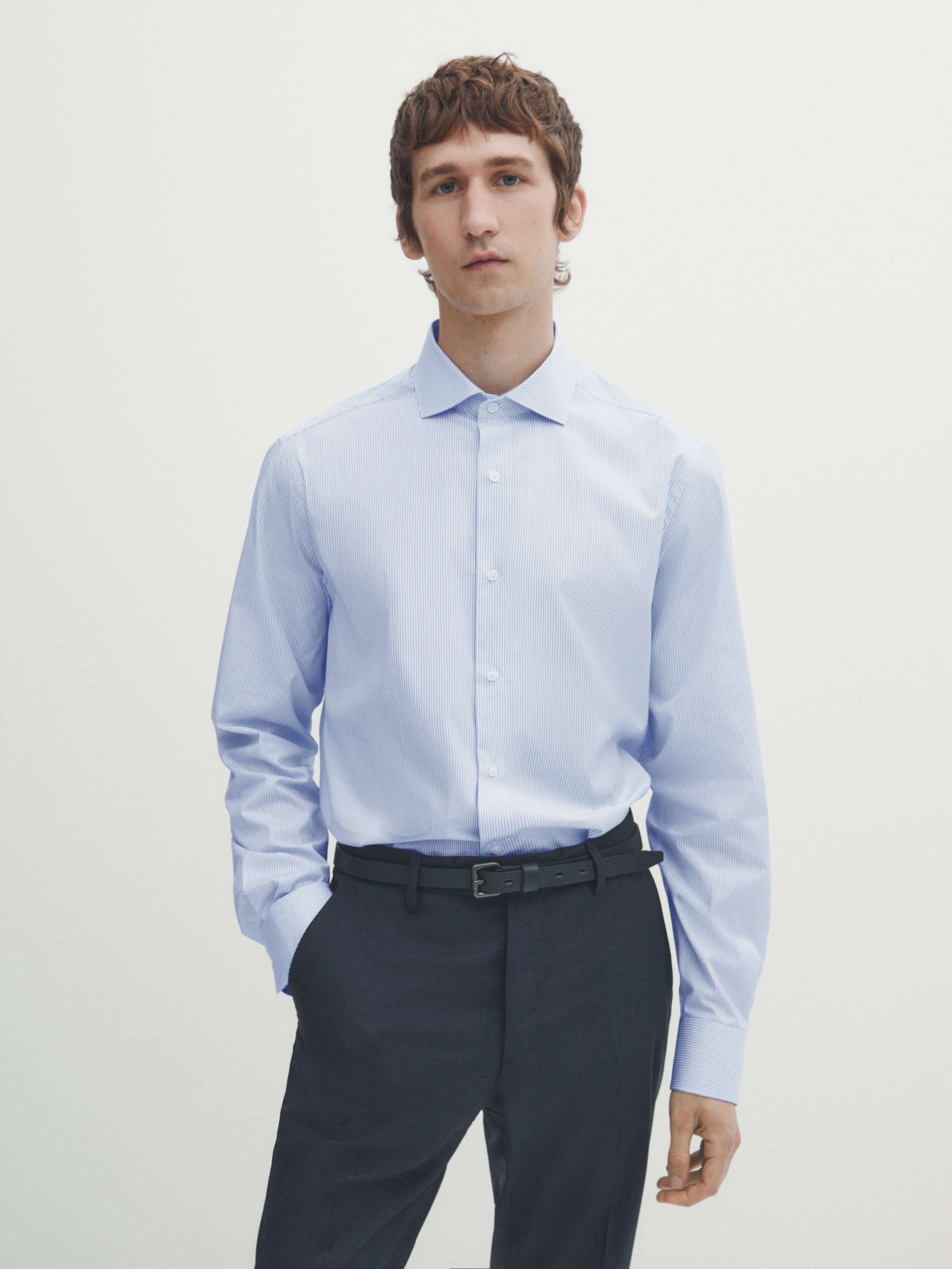Camisa rayas easy iron slim fit