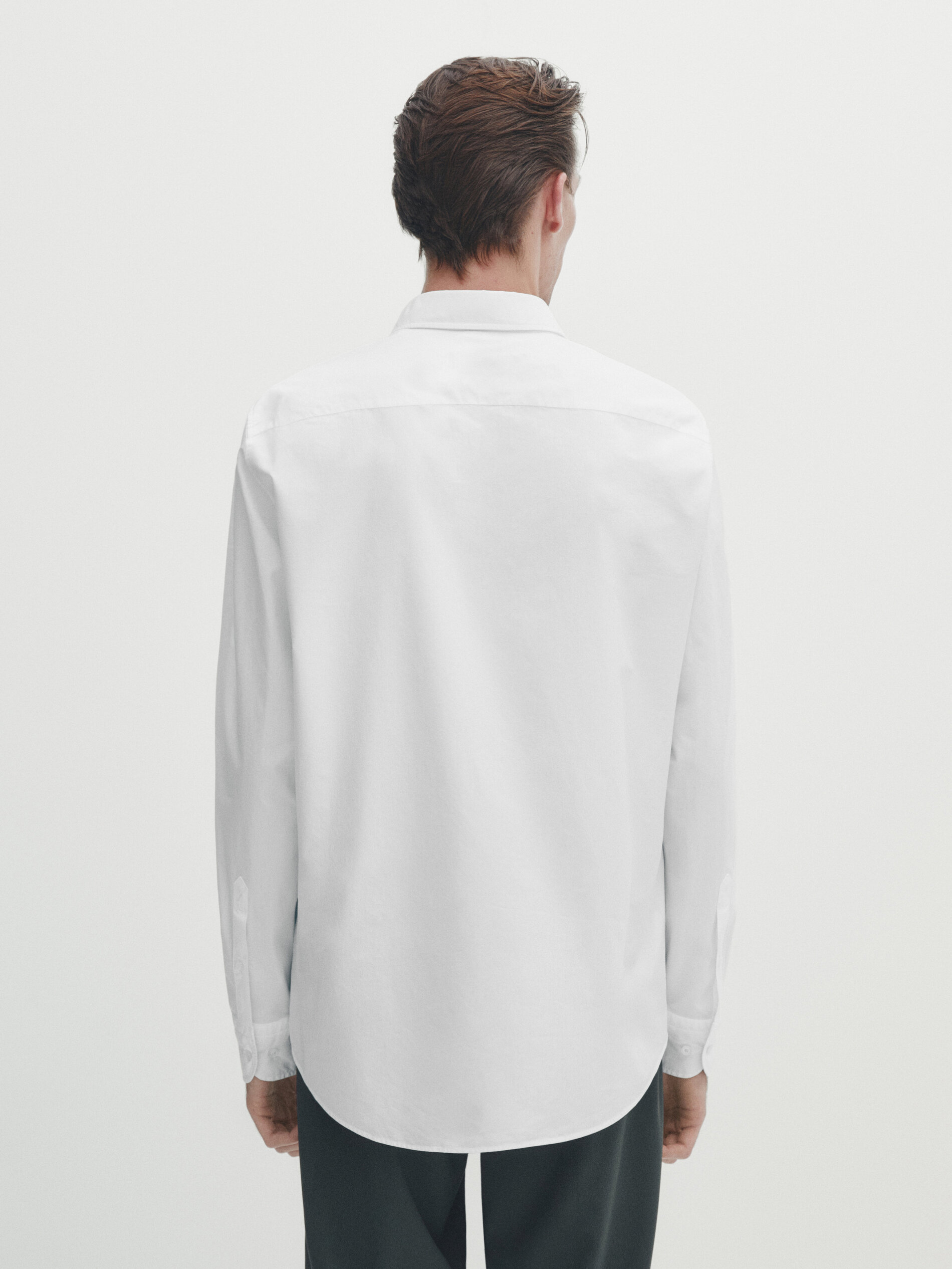 Classic fit top poplin shirt