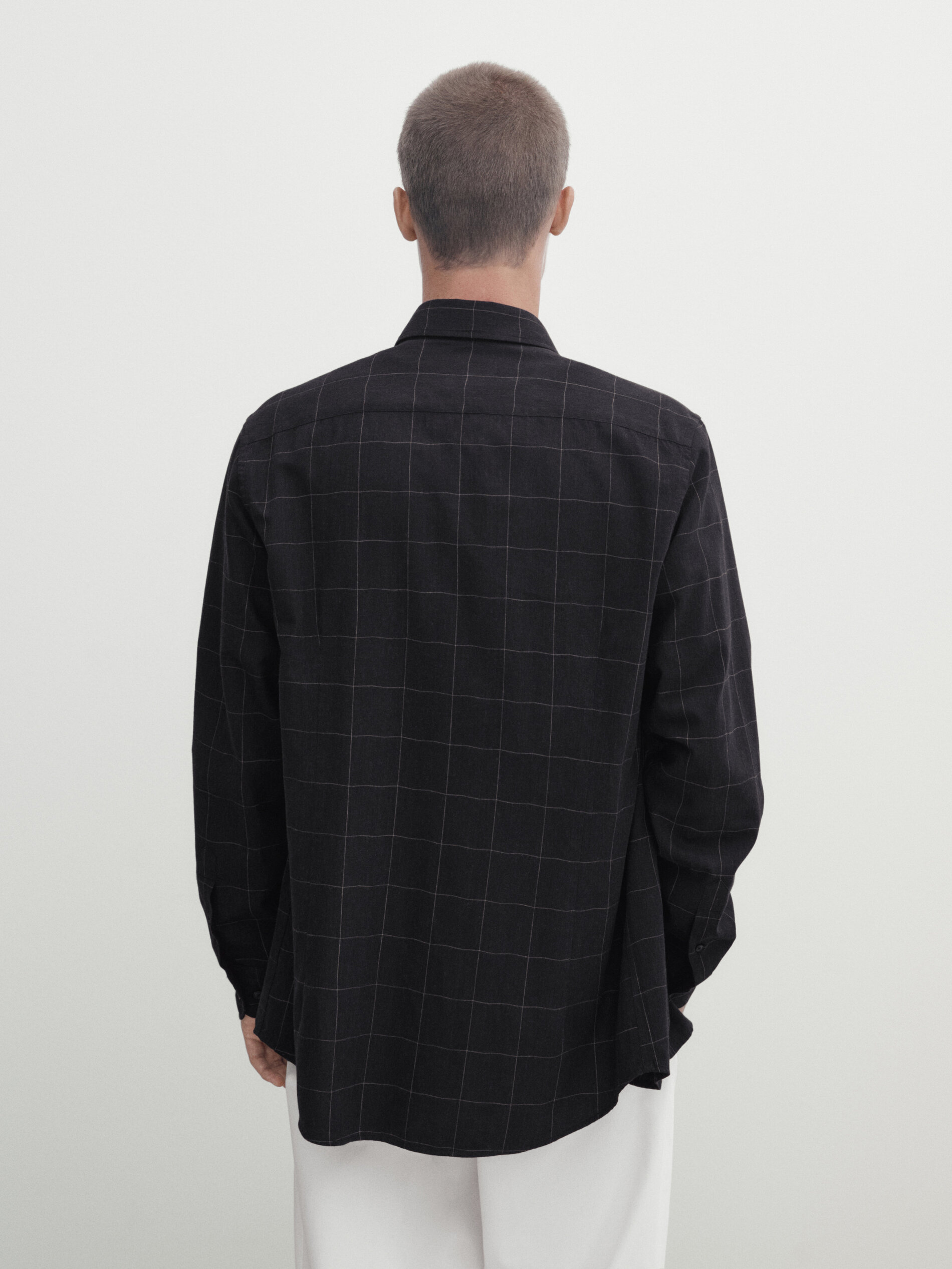 Camisa cuadros melange algod n slim fit