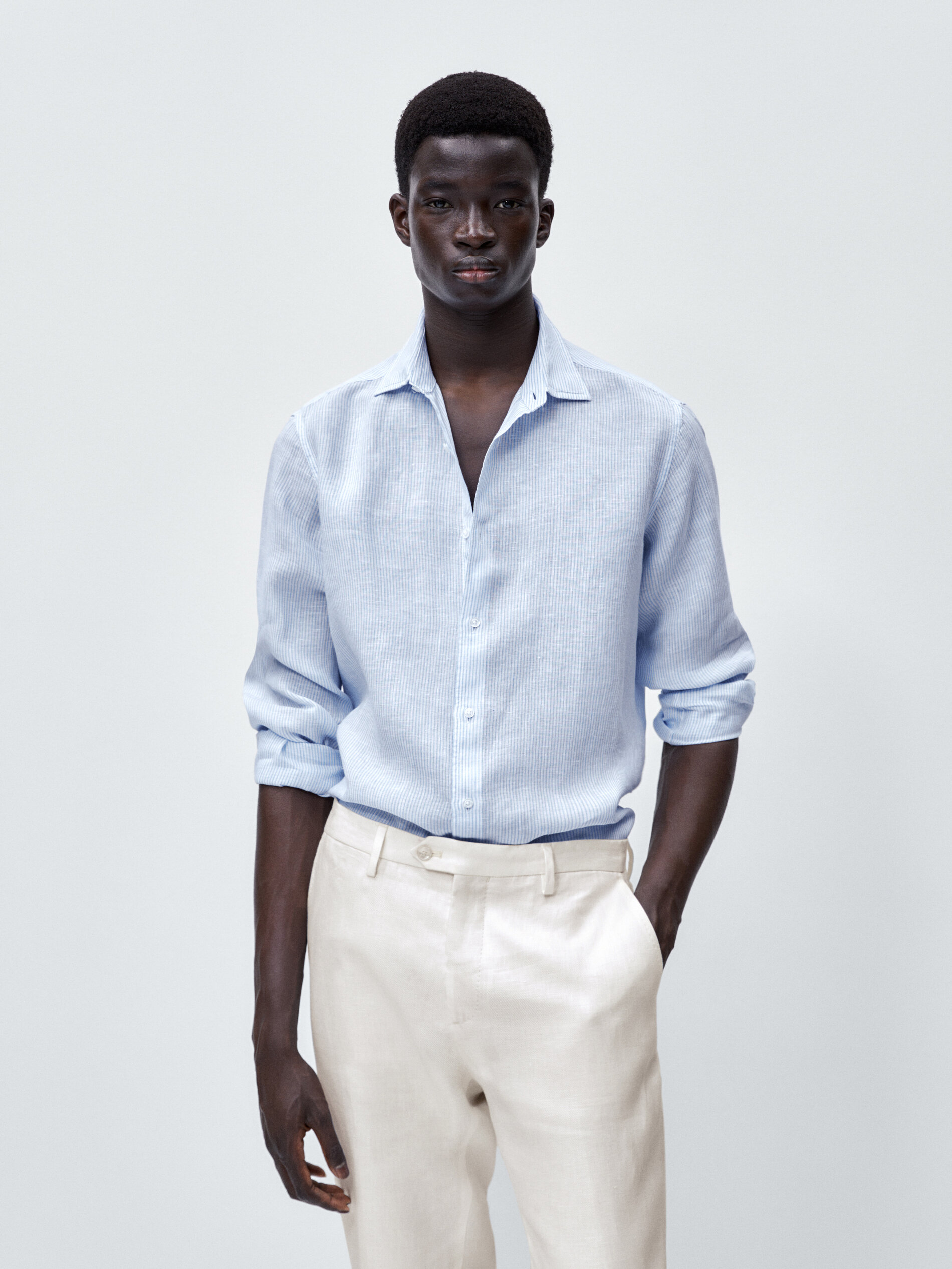 Camisas lino online massimo dutti
