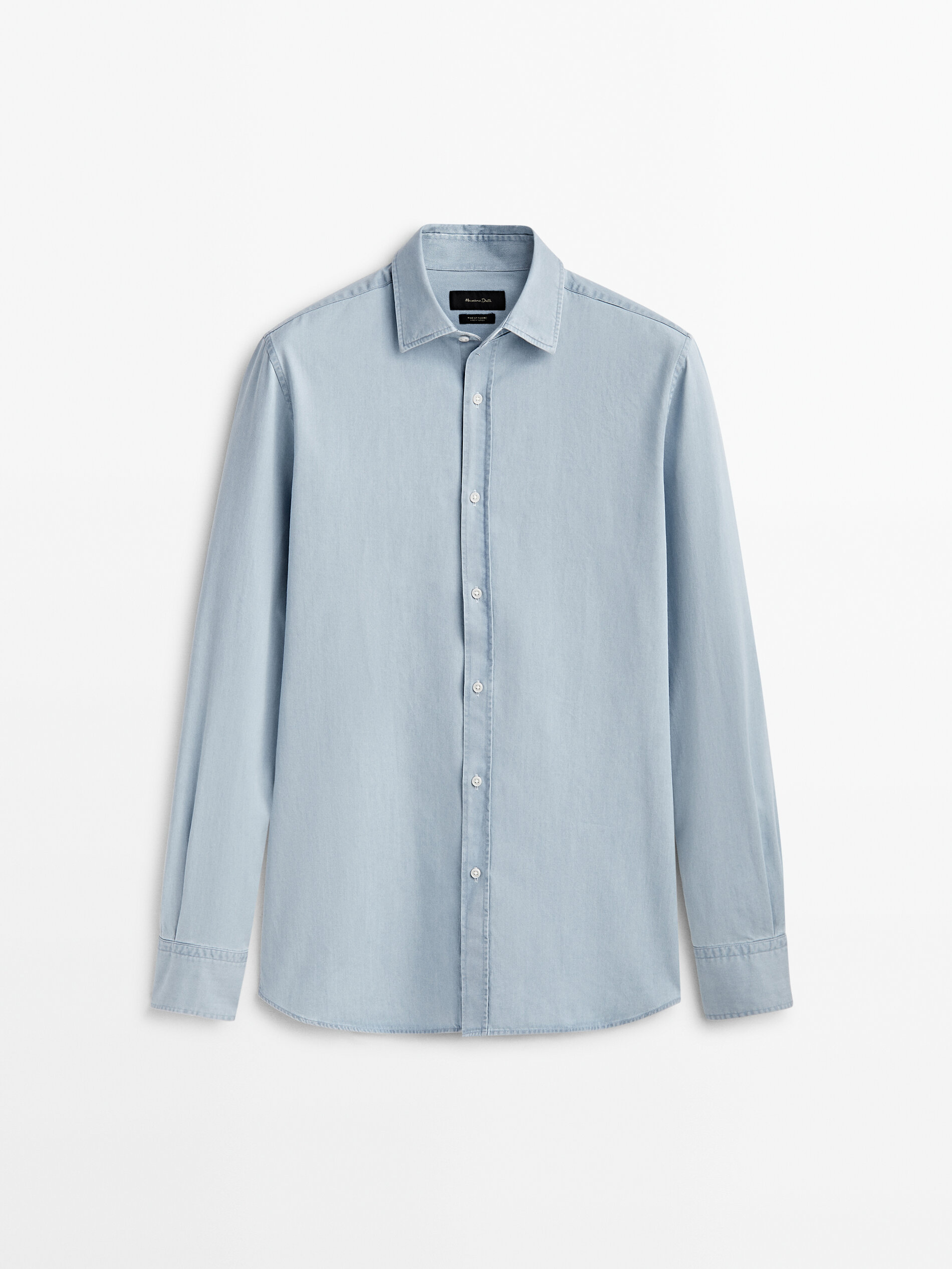 Camisa denim bleach wash slim fit