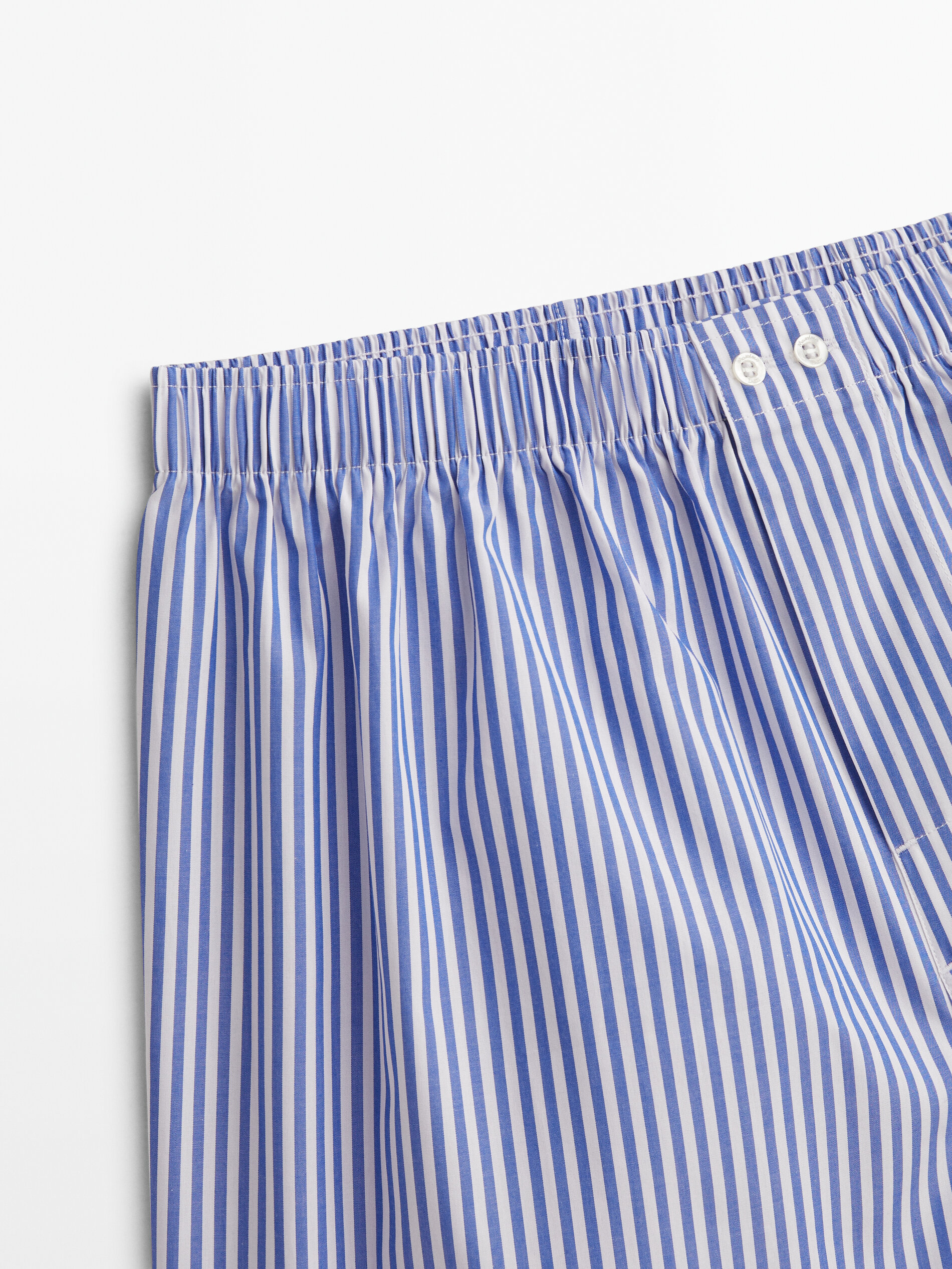 Striped poplin boxers