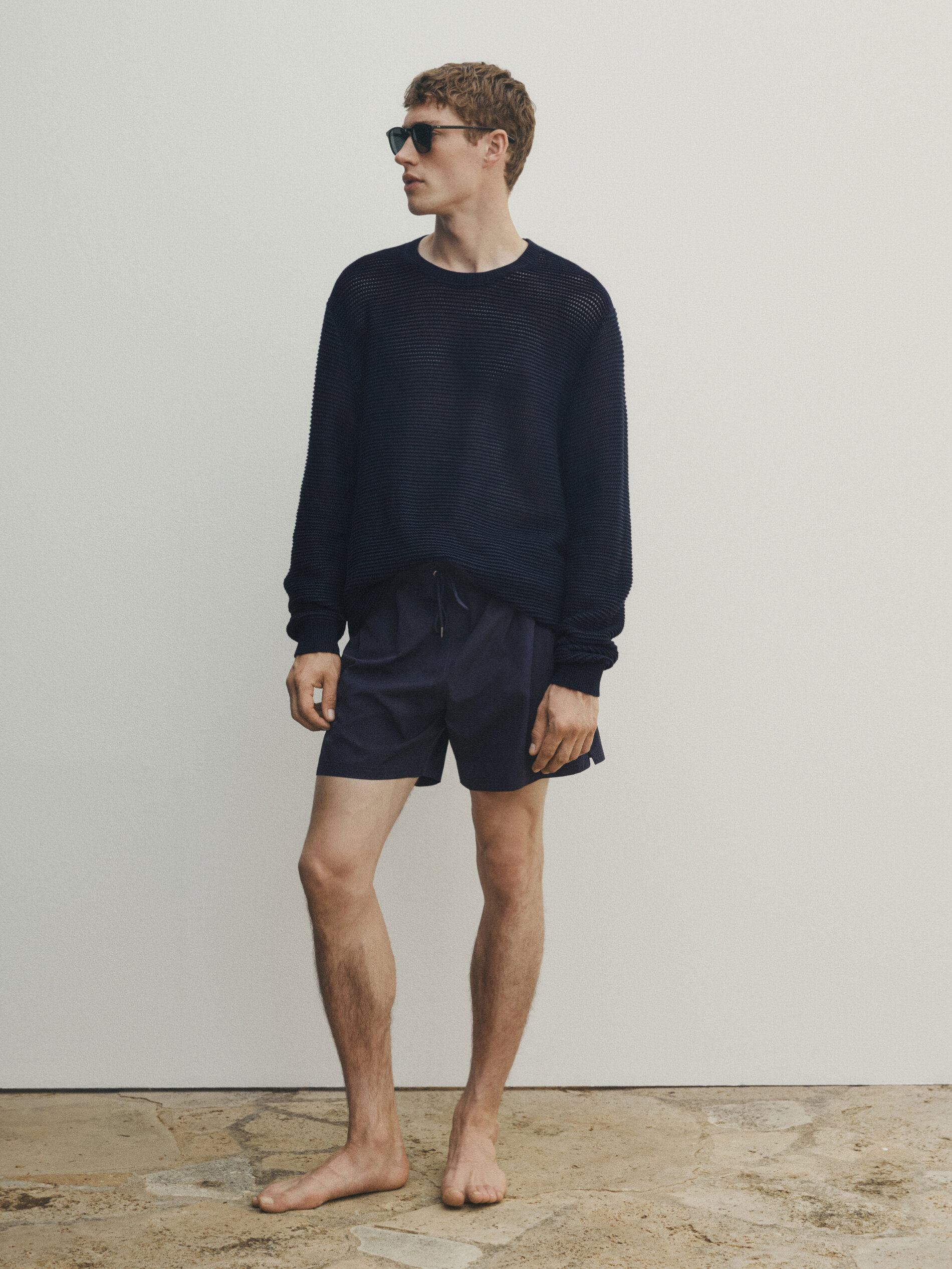 Plain swimsuit trunks
