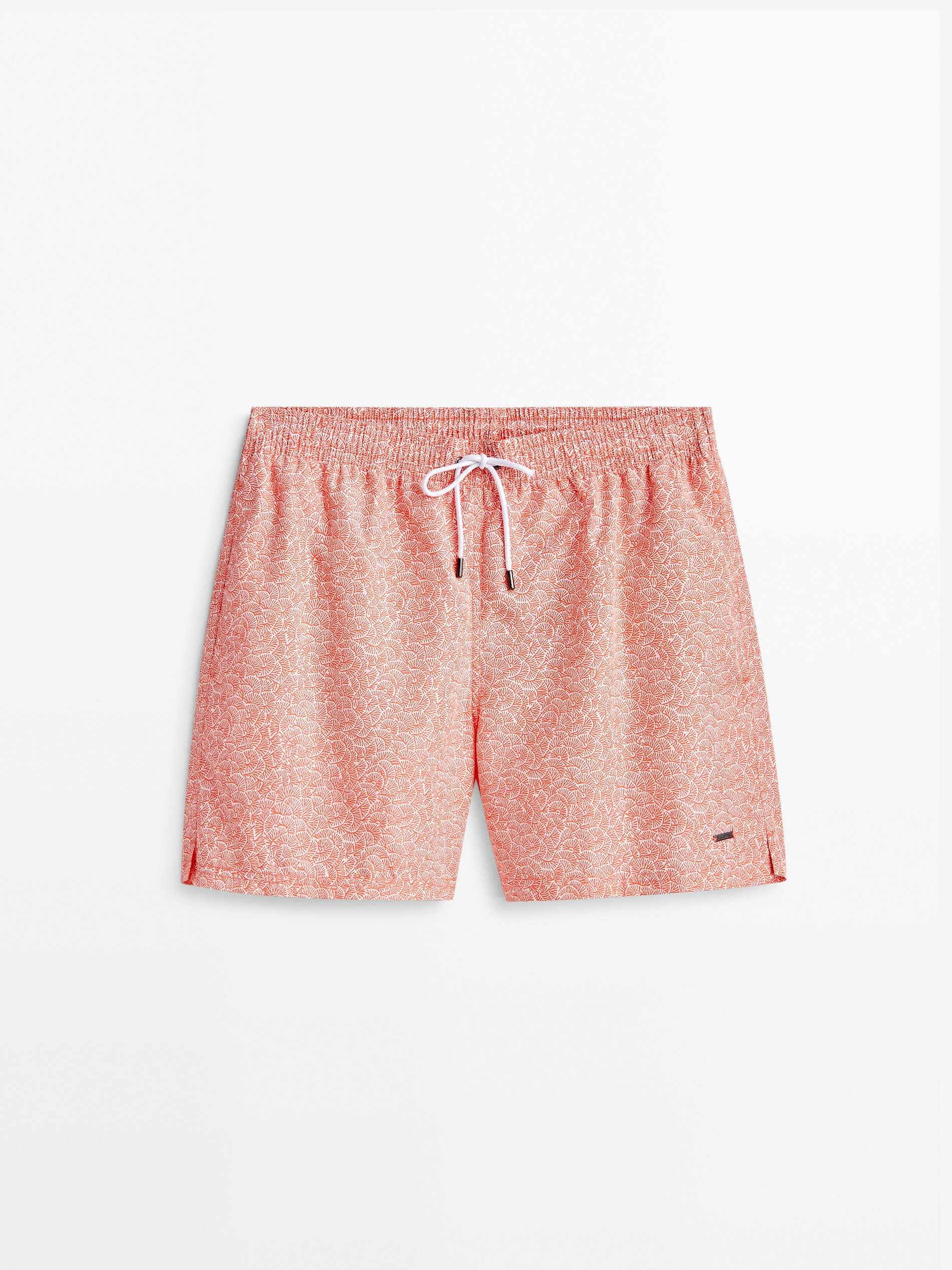 Sea motif print swimming trunks Coral Swimwear Massimo Dutti