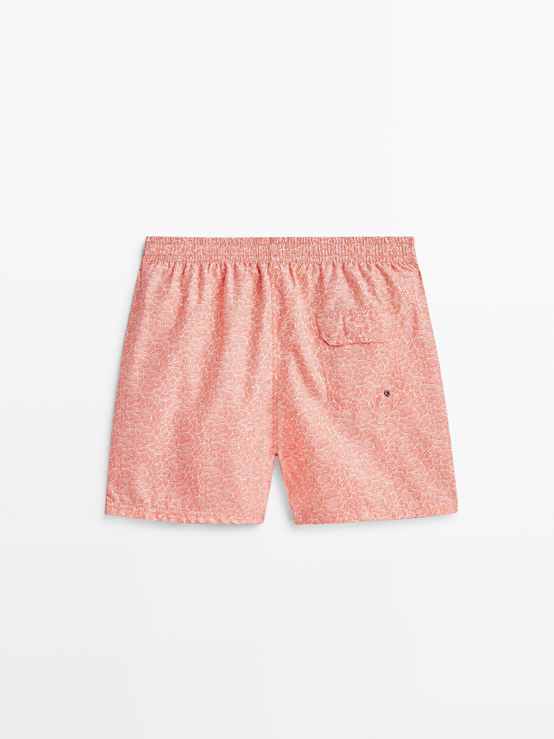 Sea motif print swimming trunks Coral Swimwear Massimo Dutti