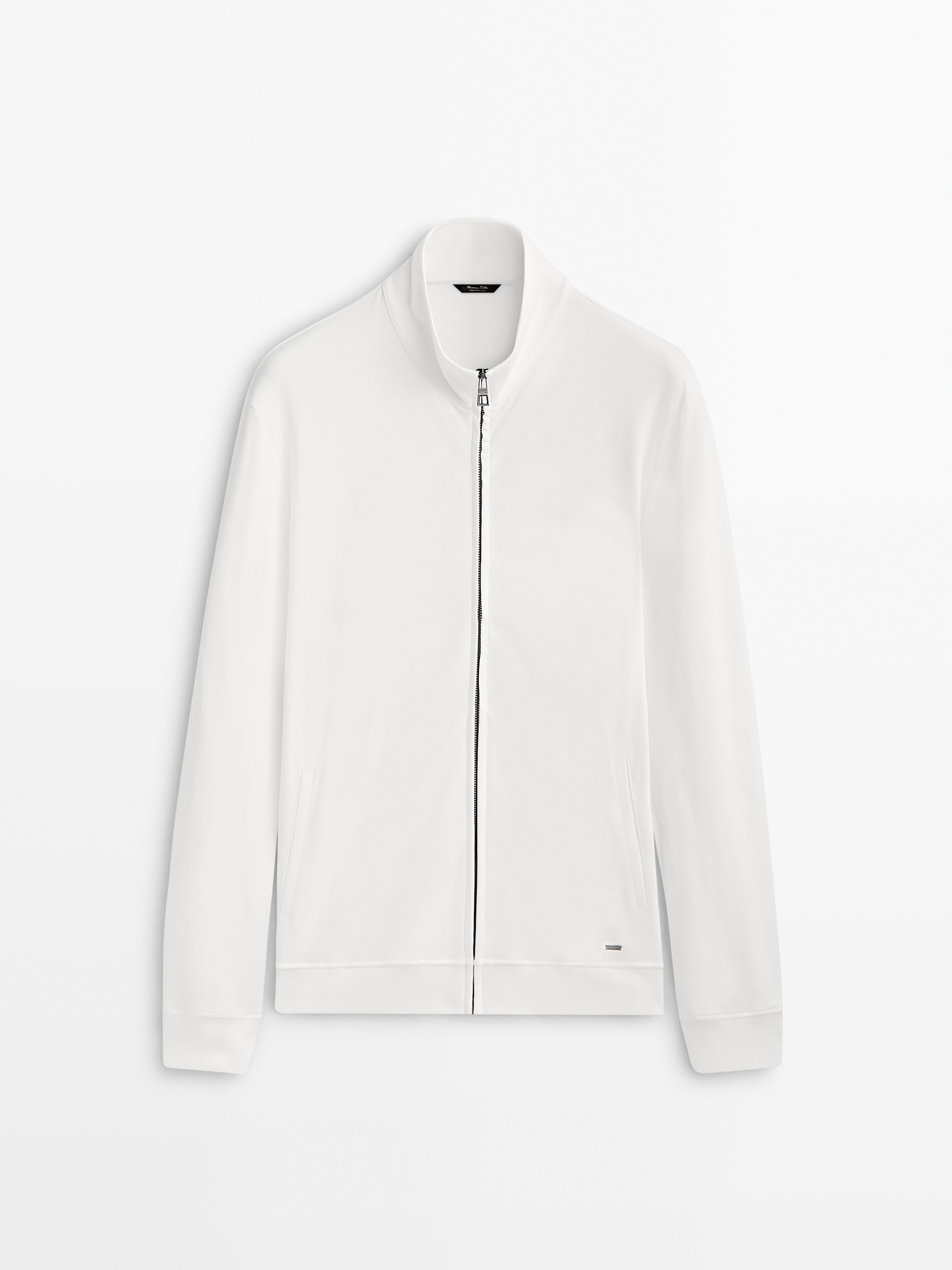 Co ordinated cotton zip jacket Cream Polo Shirts And T shirts