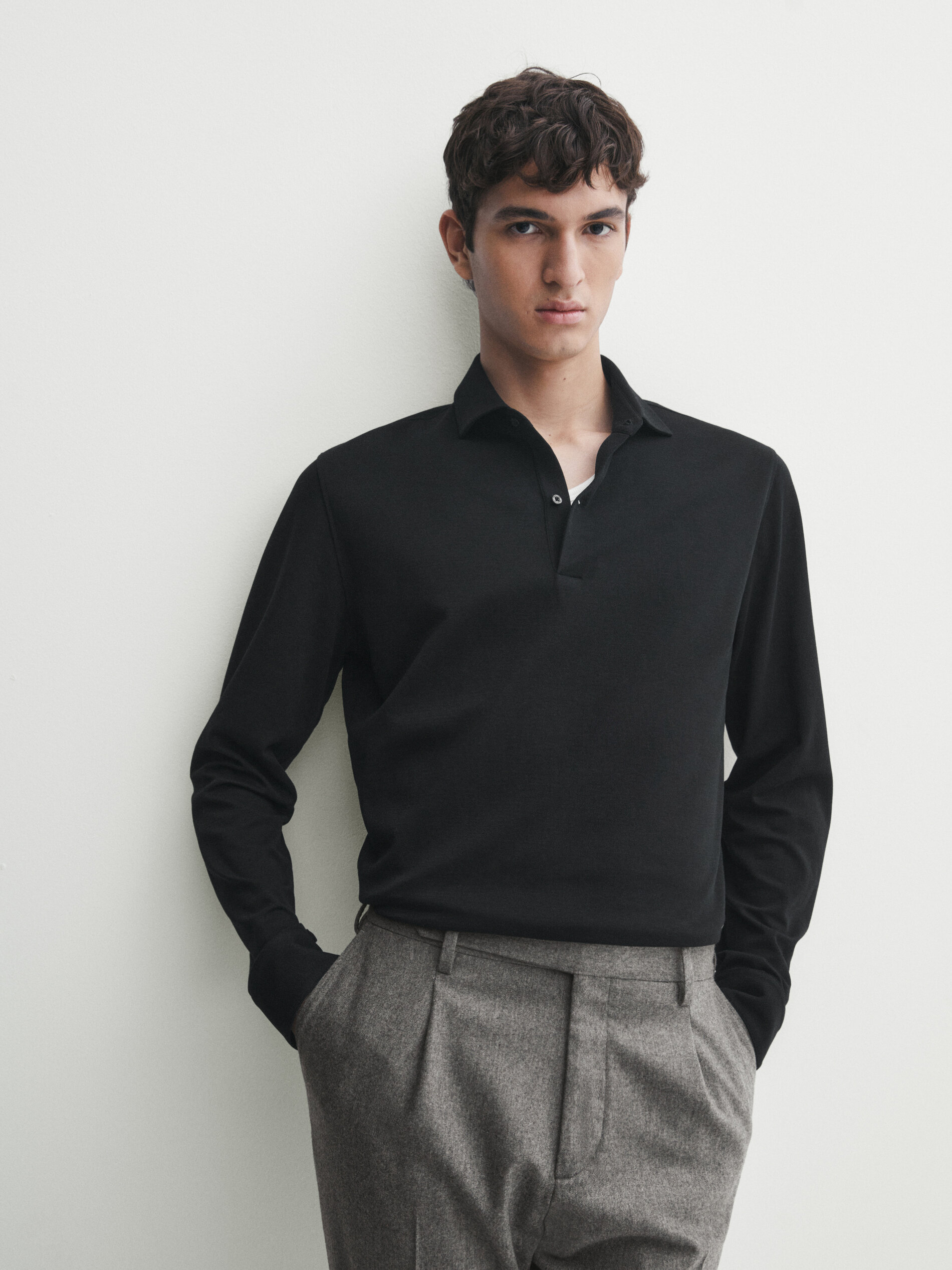 Polos manga larga massimo dutti shop