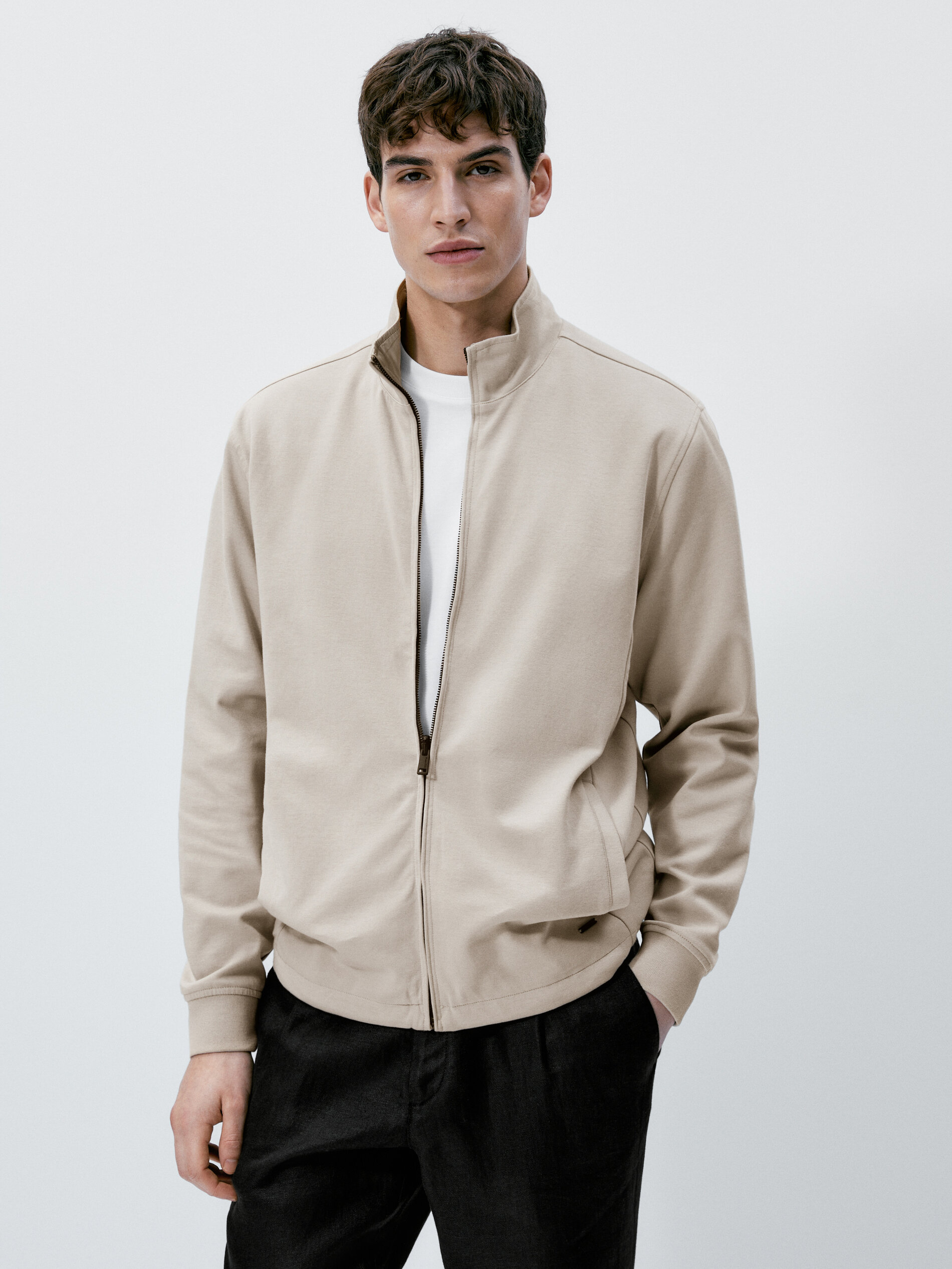 Reversible grey technical jacket