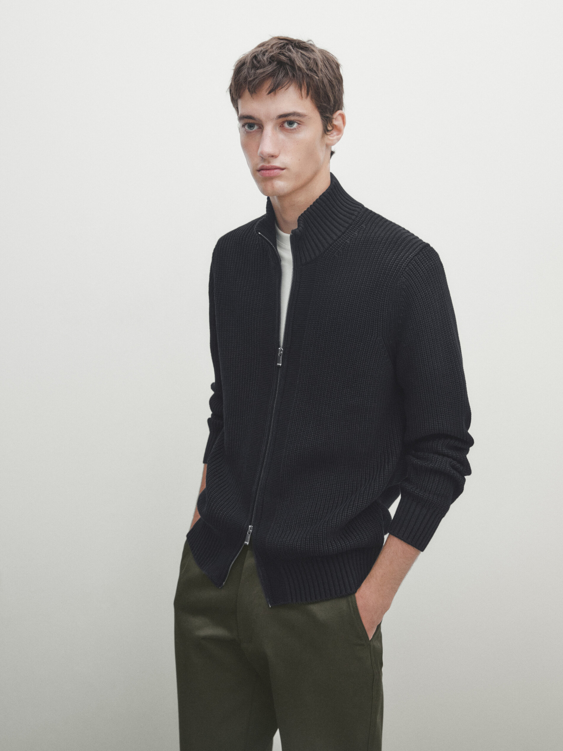 Cardigan in maglia con cerniera