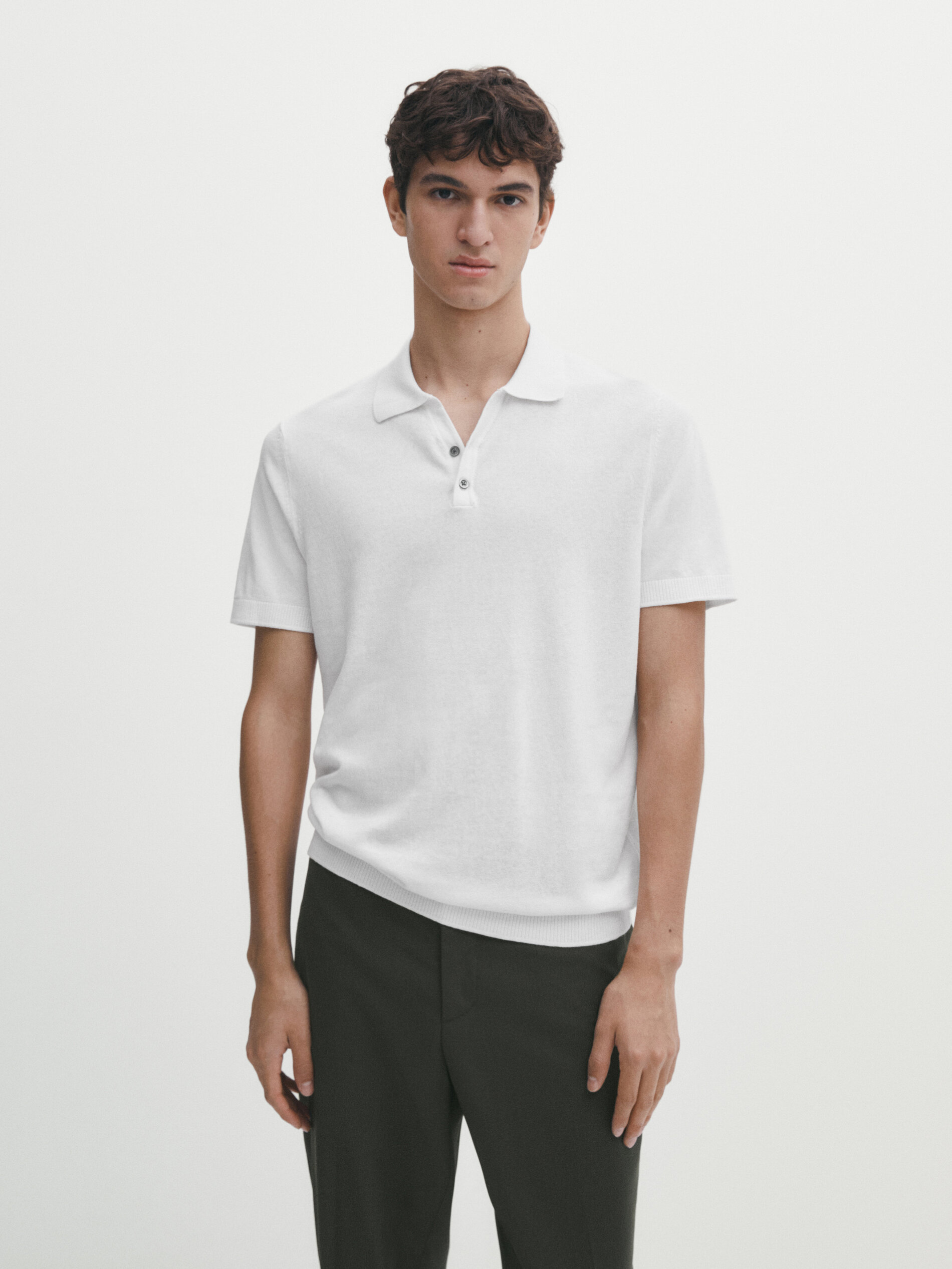 Mens white polo sweater store