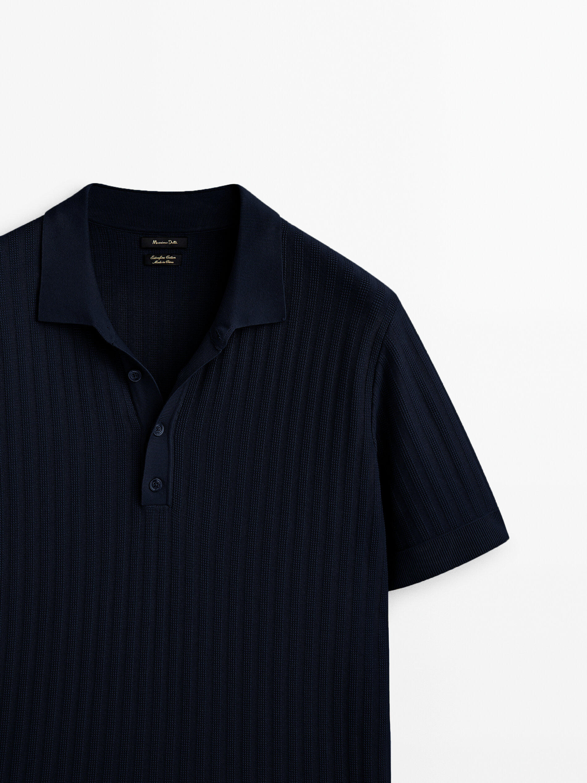 Navy knitted outlet polo