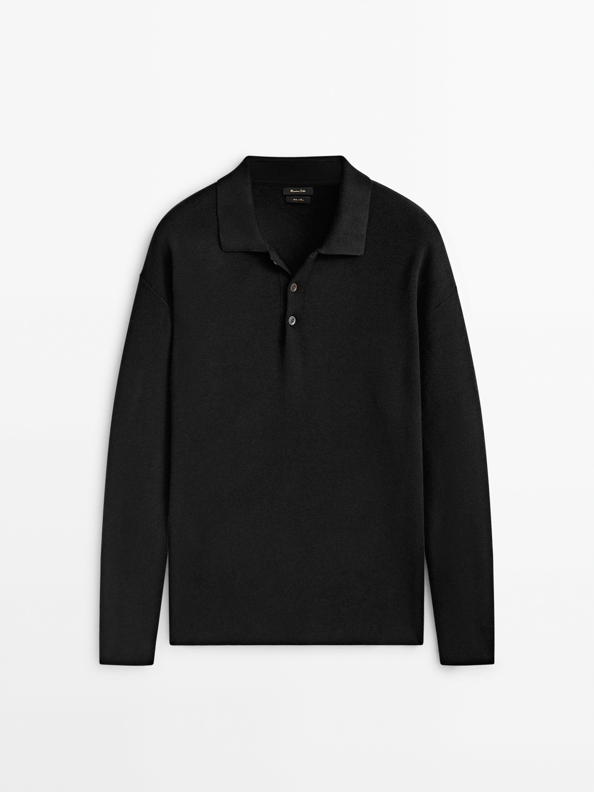 Plain black polo neck jumper discount