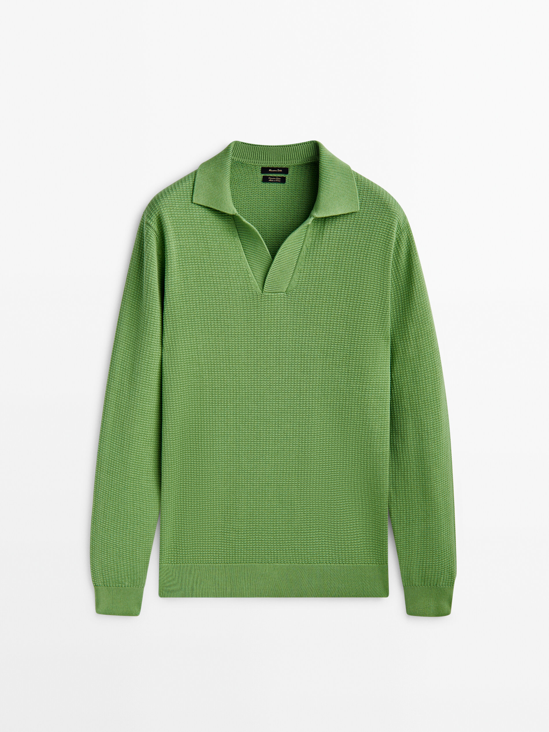 Collared long sales sleeve sweater