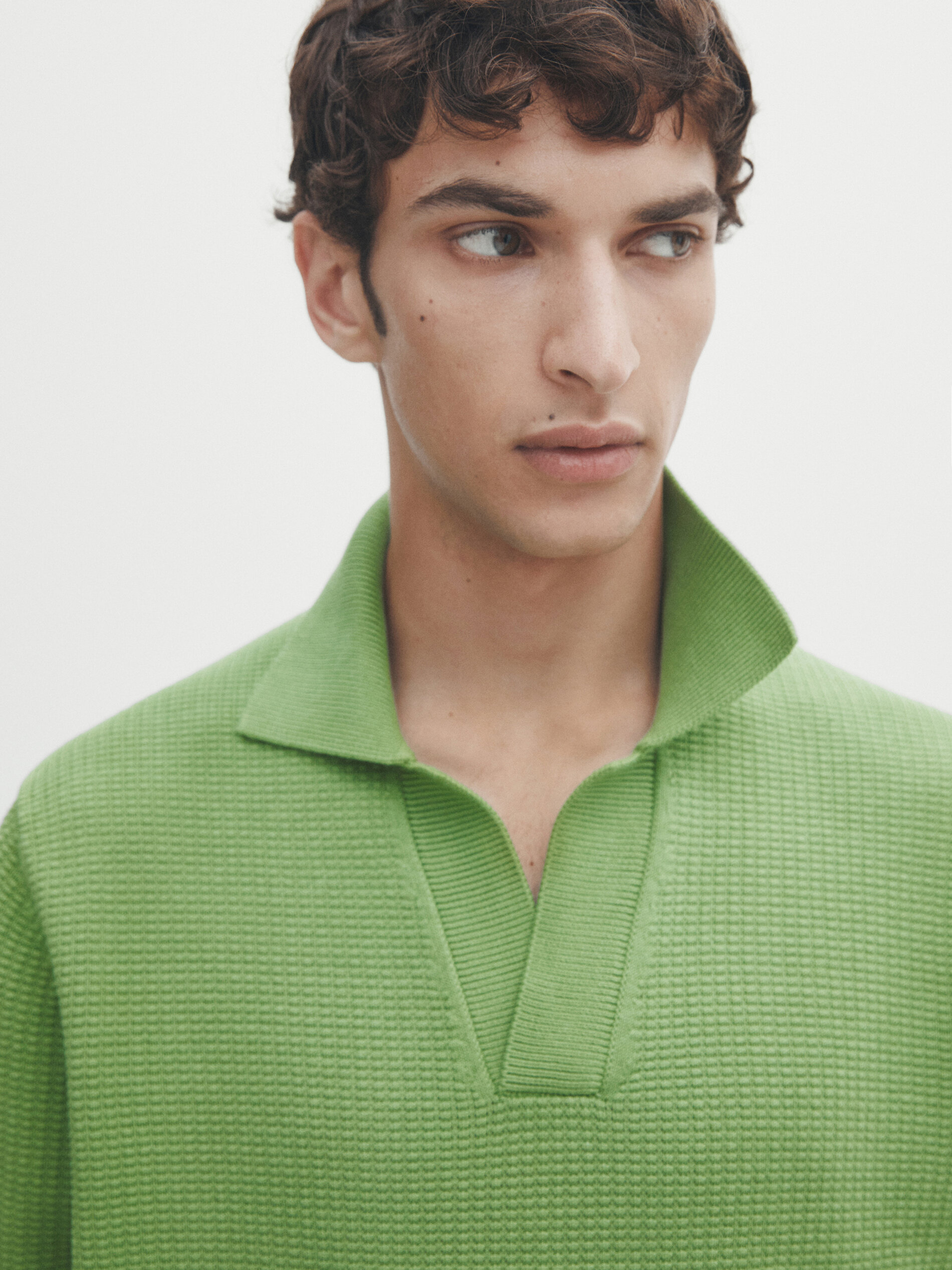 Mens polo sales collar sweater