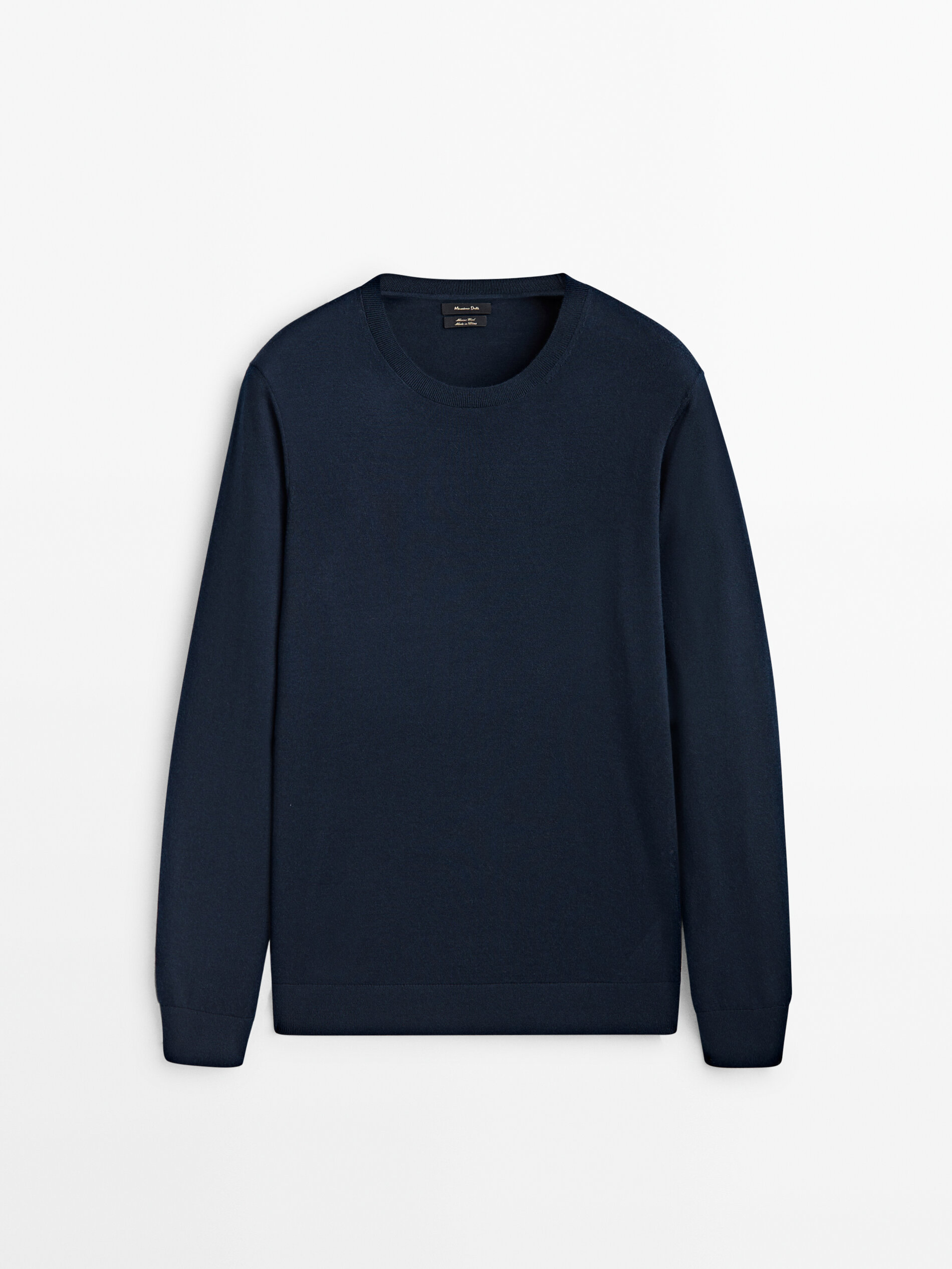 Round neck navy 2025 blue sweater