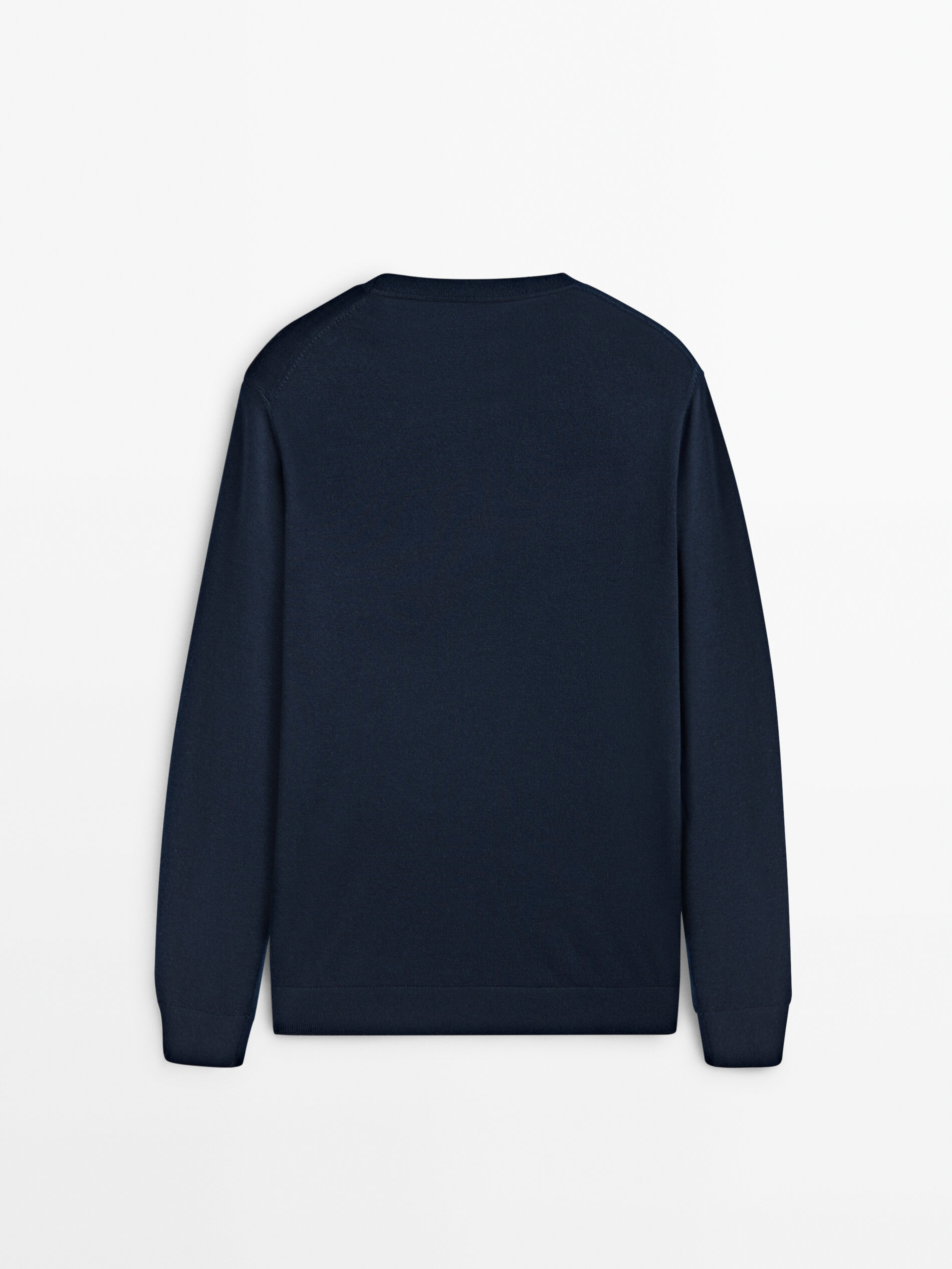 Crew neck sweater in 100 merino wool
