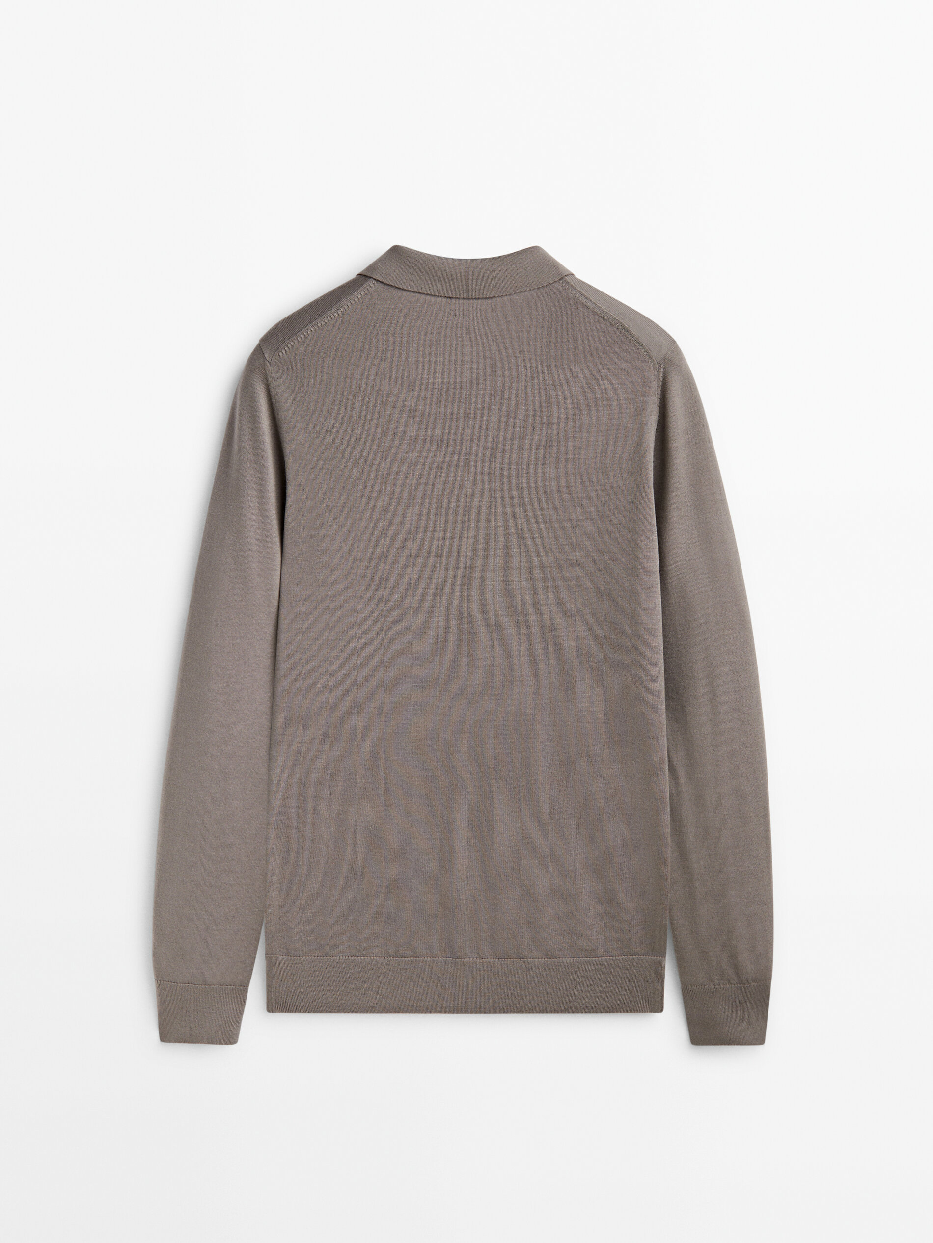Polo sweater in 100 merino wool