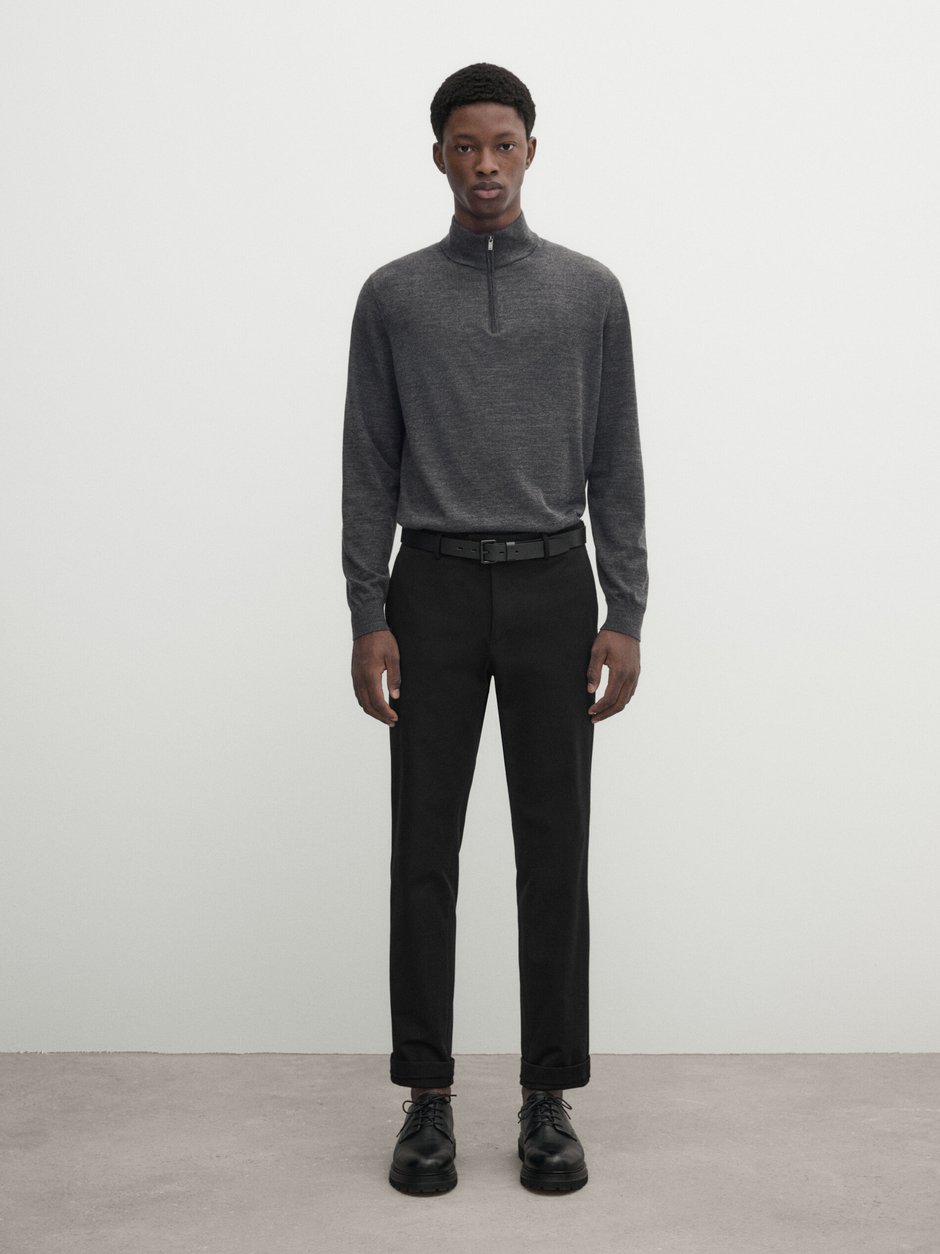 Black wool discount sweater mens