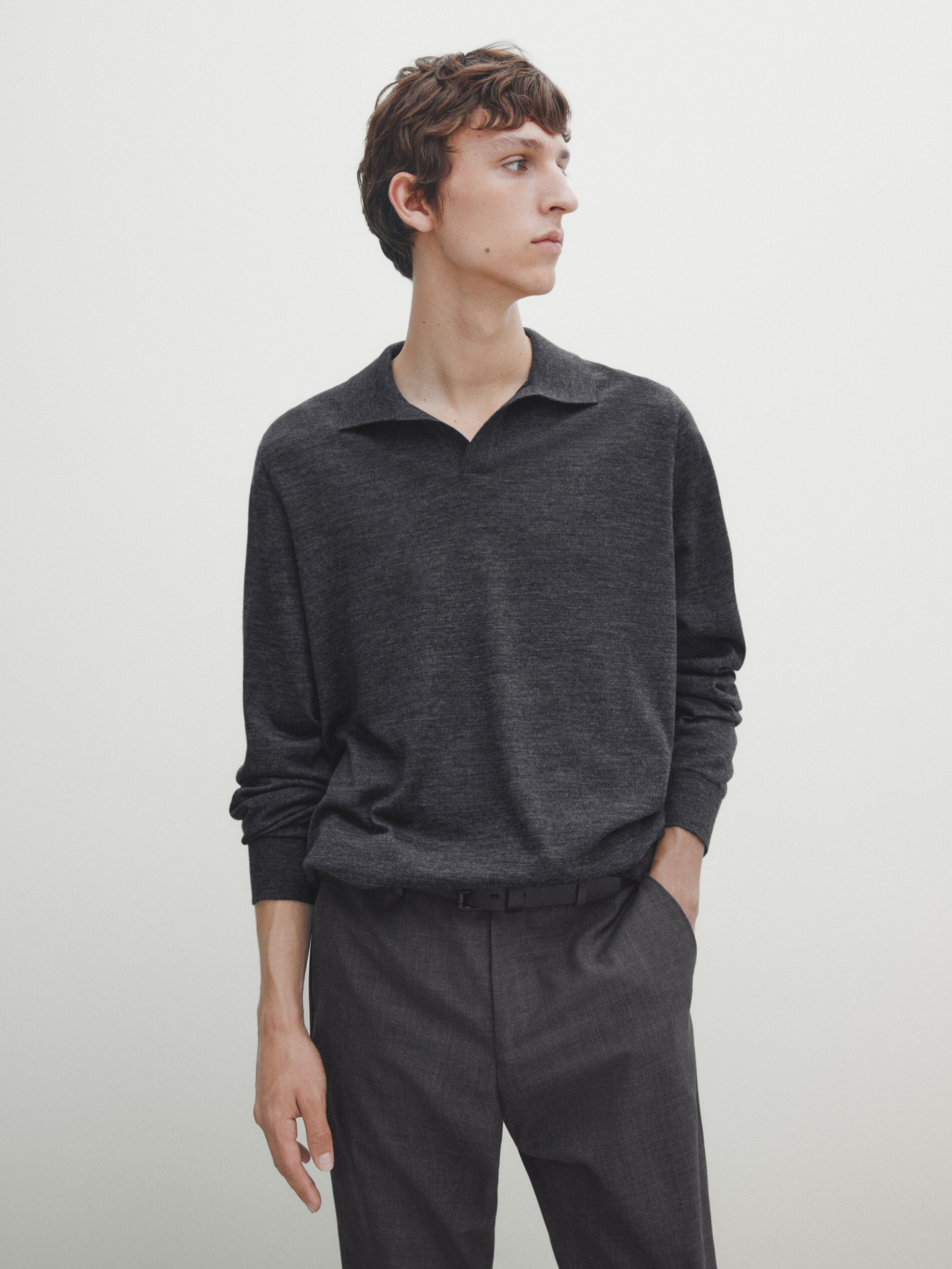 Merino wool hotsell polo sweater