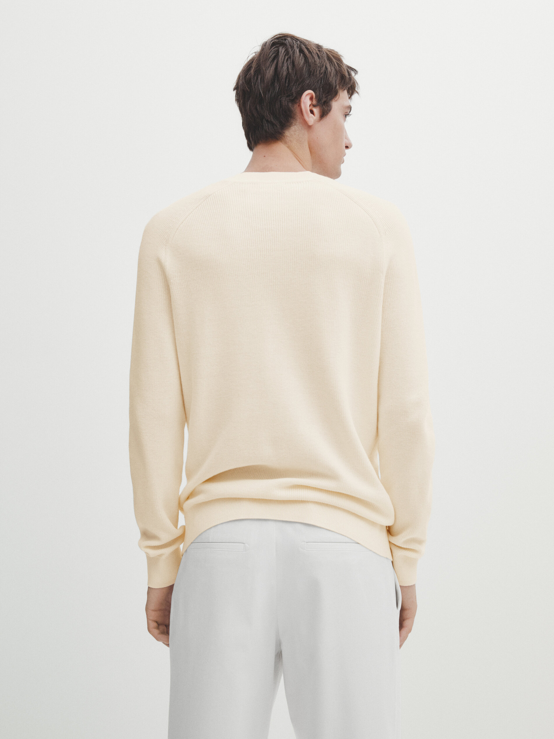 Cream crew neck jumper hot sale