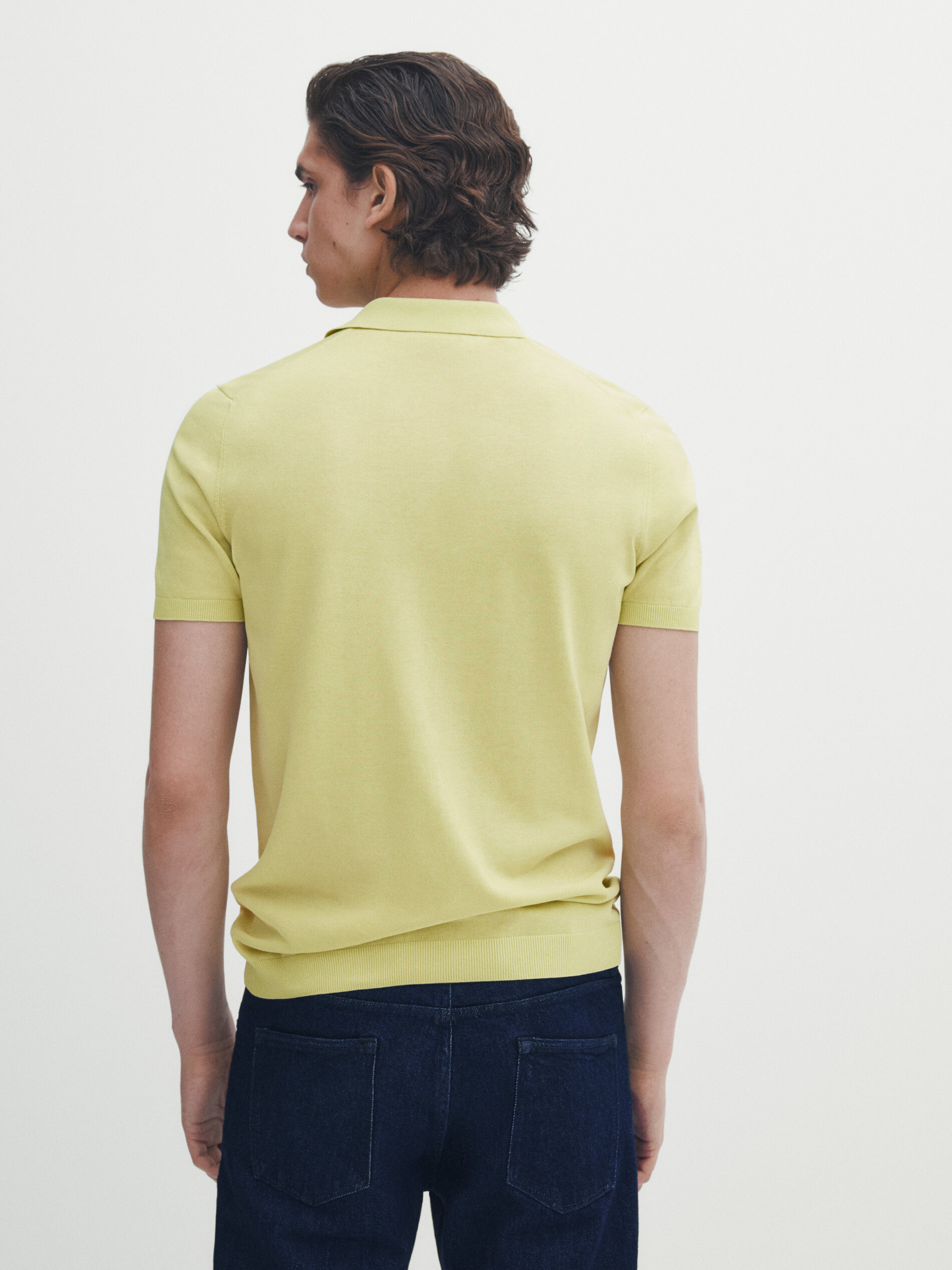 Short sleeve cotton polo sweater
