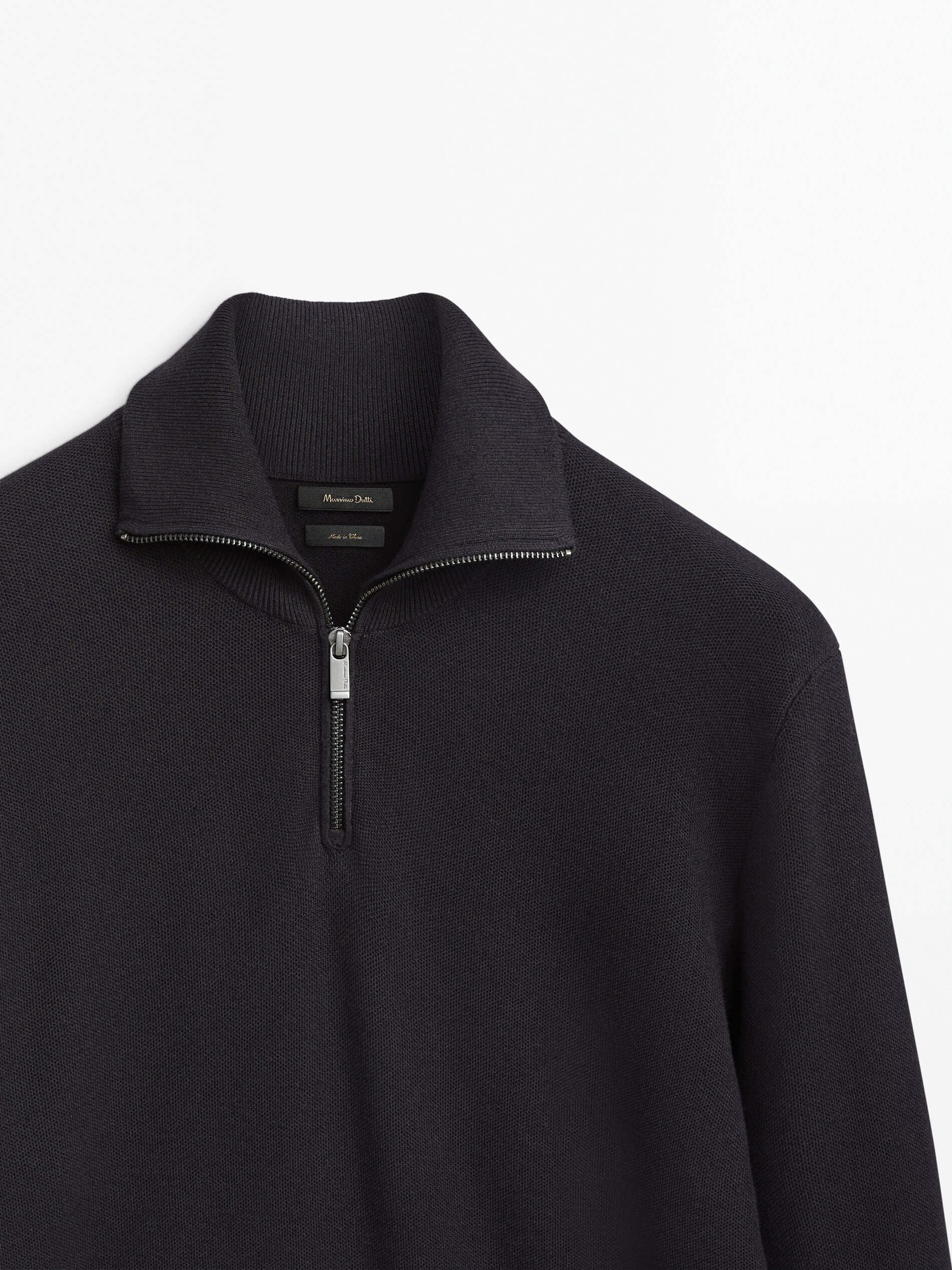 Massimo dutti half best sale zip