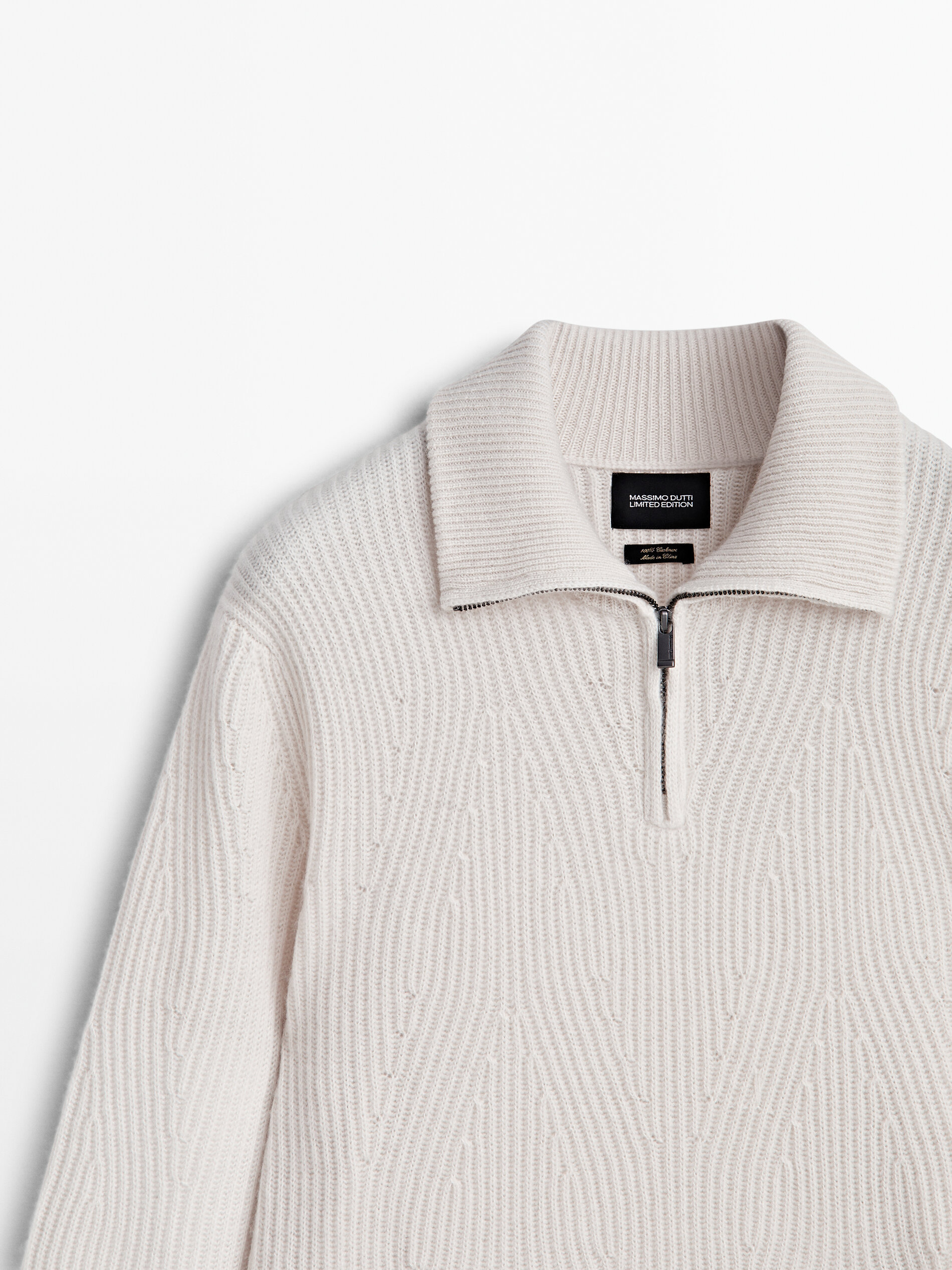 Pull 100 cachemire col mock Limited Edition Cru Bleu