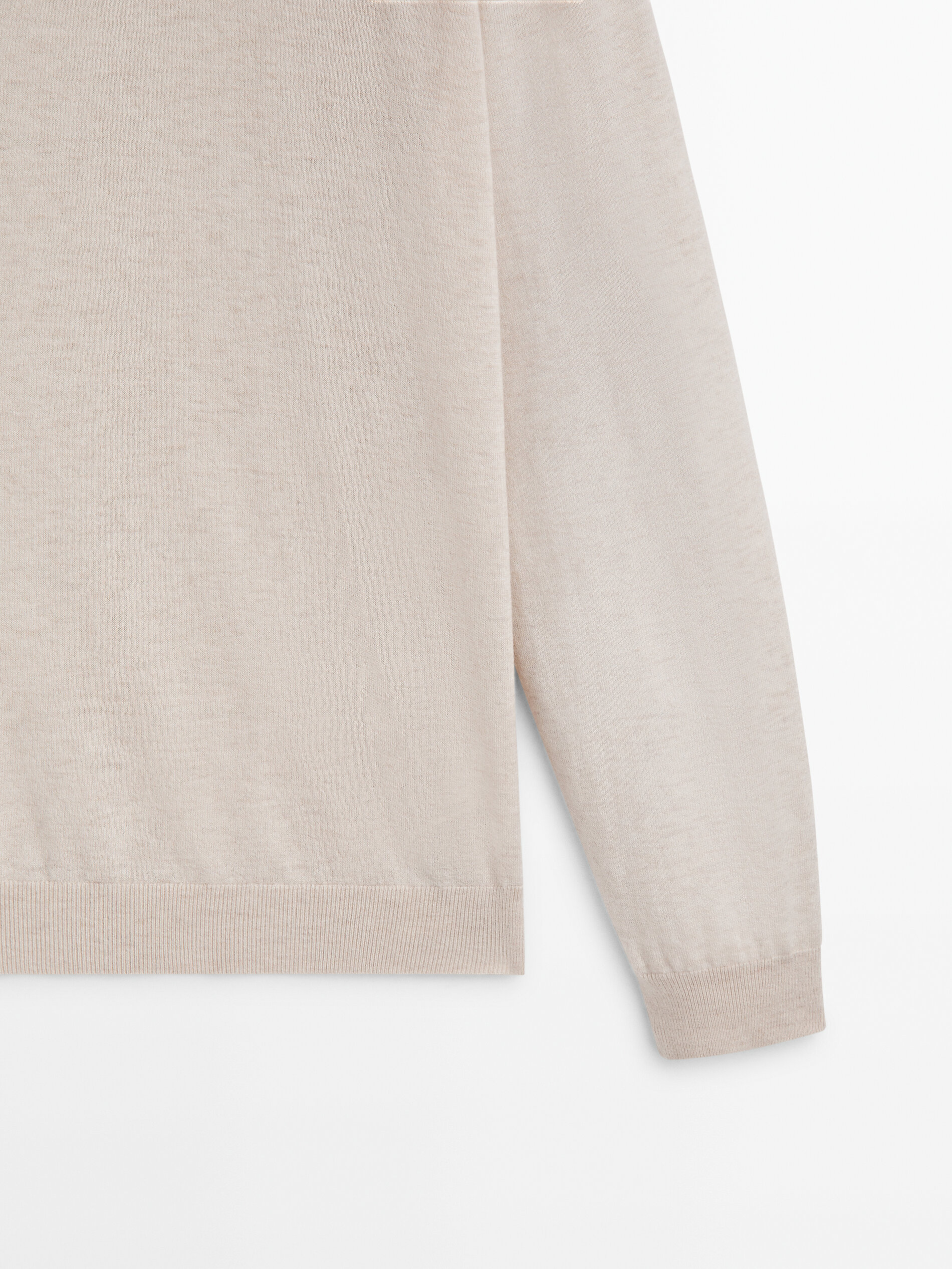Wool blend crew neck sweater Sand Powder Olive Navy Blue