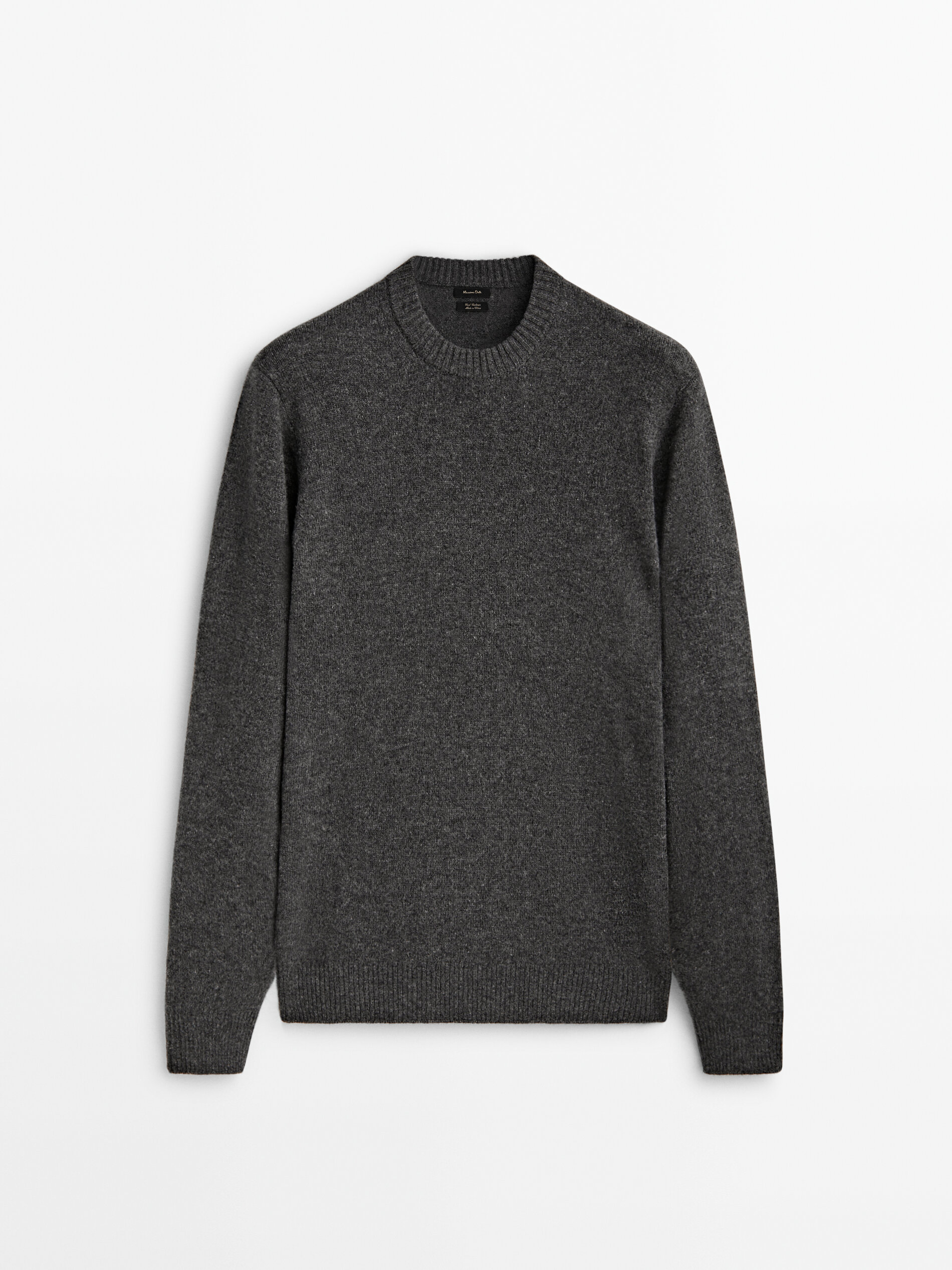 Wool blend knit sweater · Charcoal, Navy Blue, Blue, Grey Marl