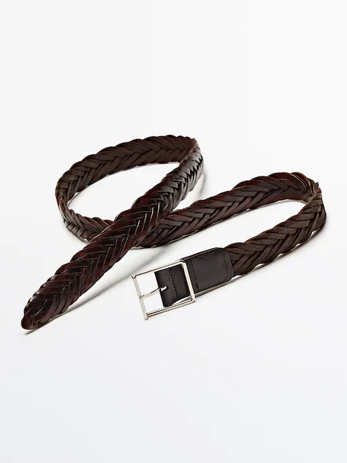 Maxwell Braided Leather Belt - Leather - Belts