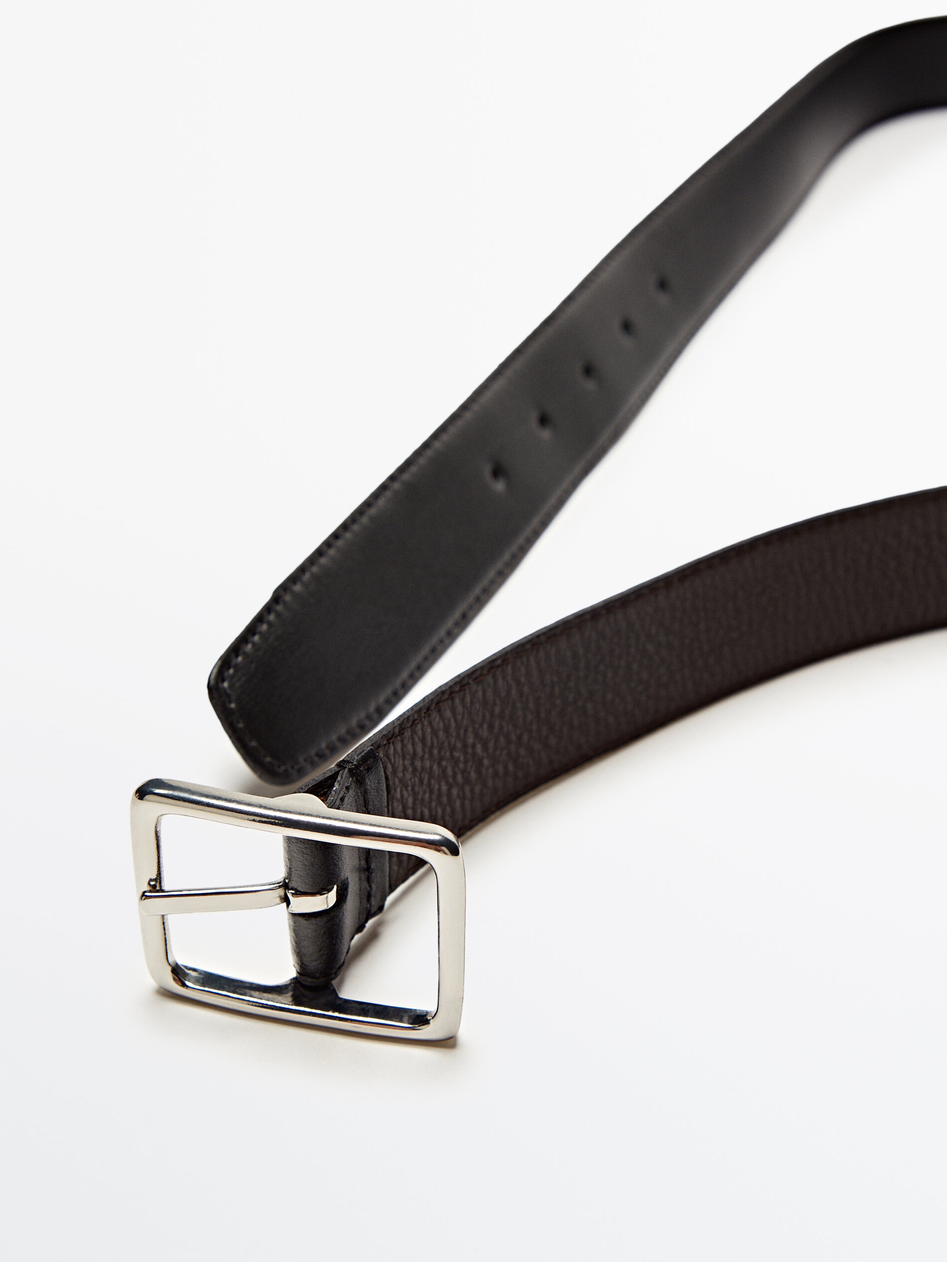 Ceinture r versible en cuir
