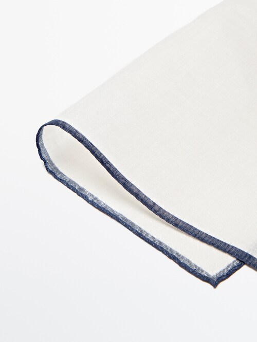Pañuelo 100% algodón contraste - Massimo Dutti