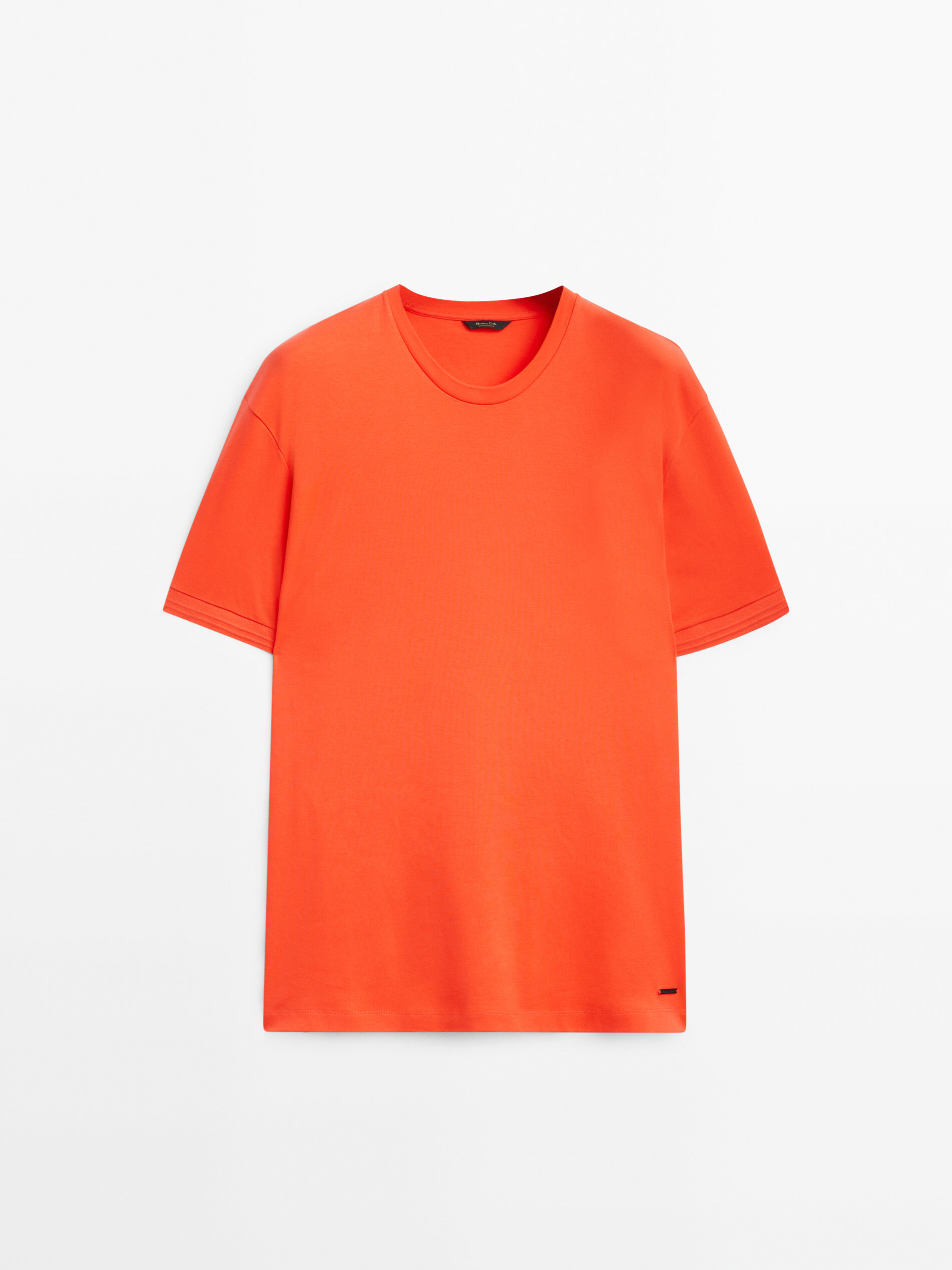 Cotton T shirt with sleeve detail Pale Geranium Ice Black T