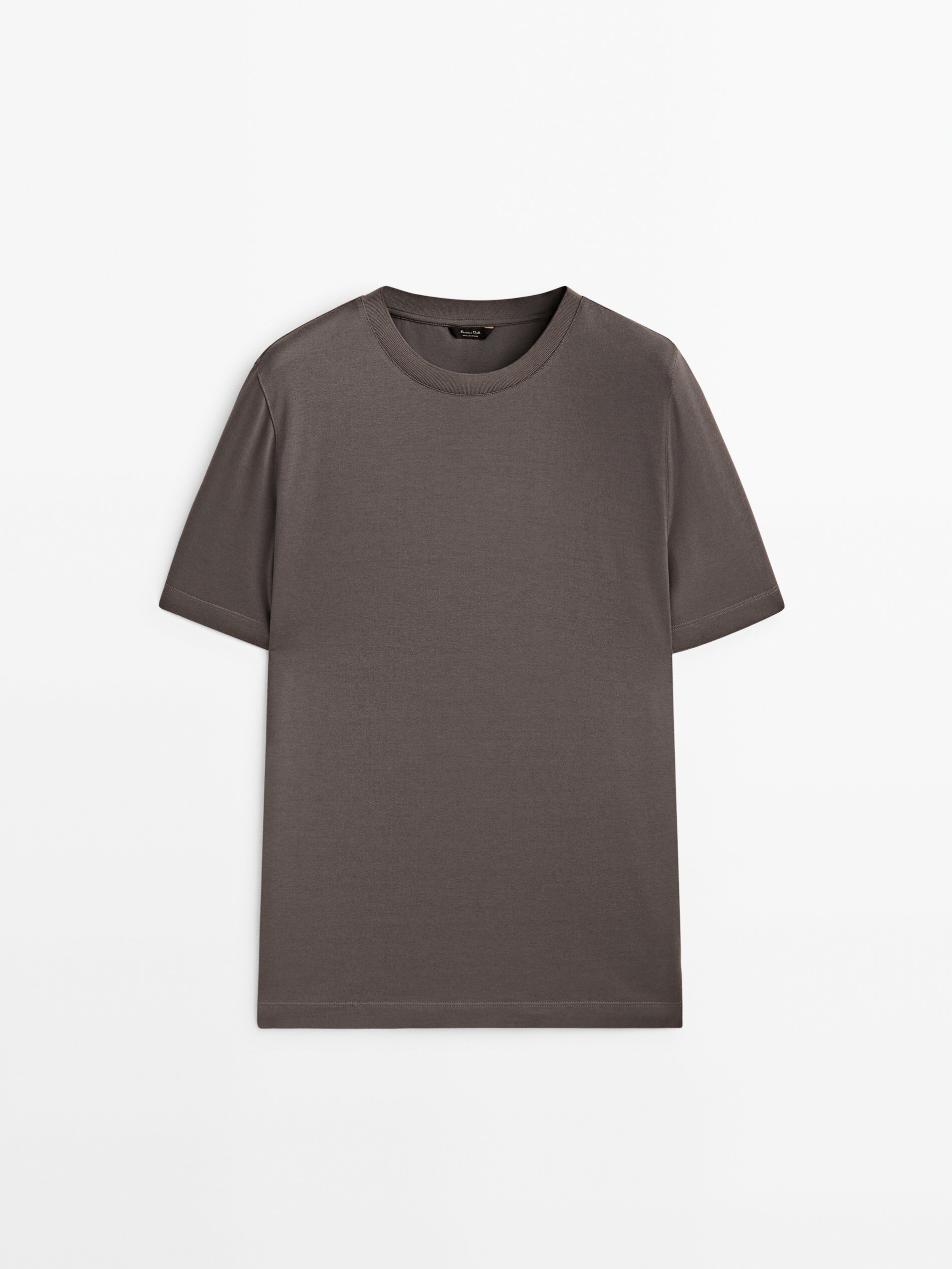Short sleeve gassed cotton T shirt