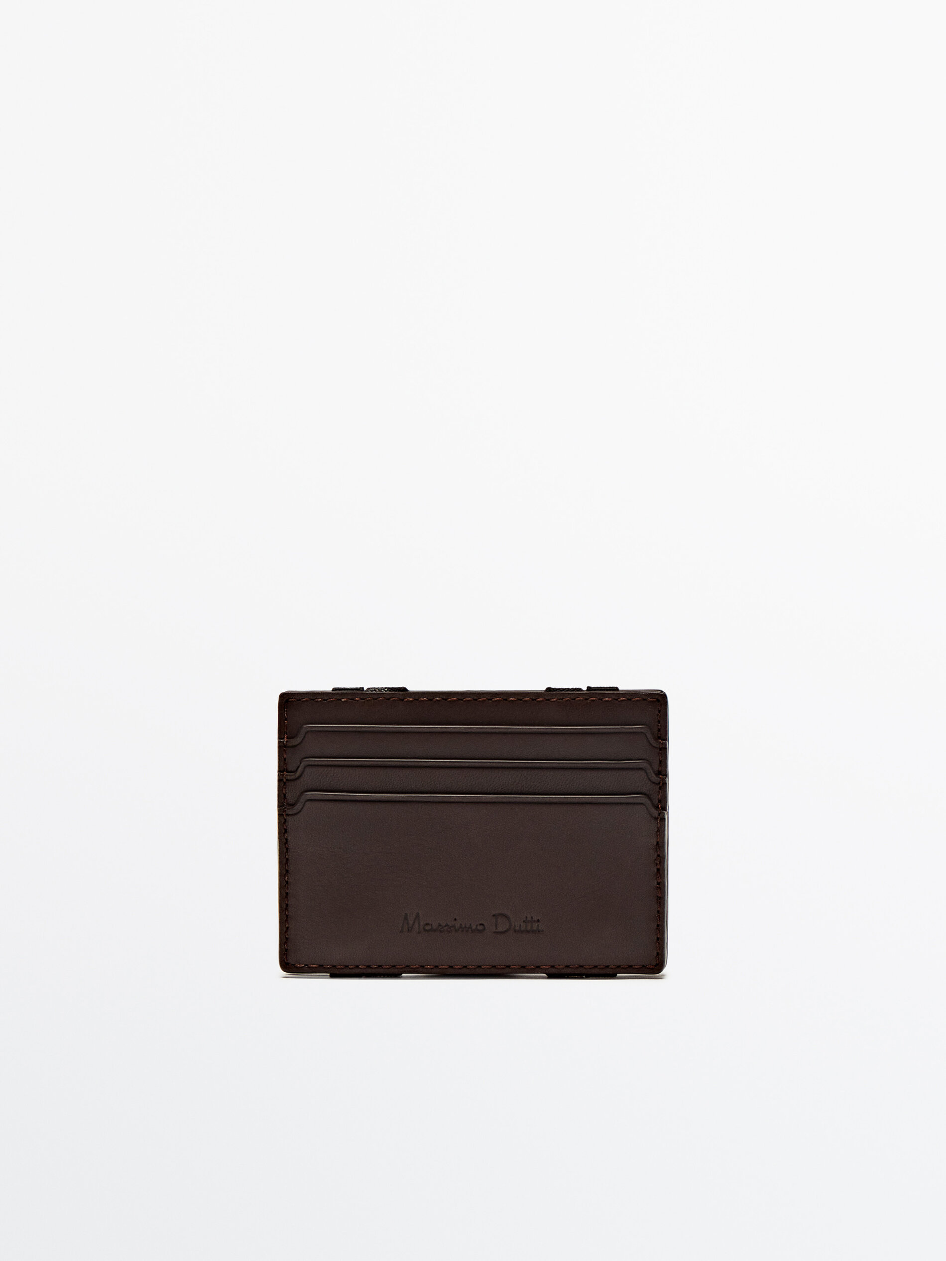 Leather card holder · Brown, Navy Blue, Black · Accessories