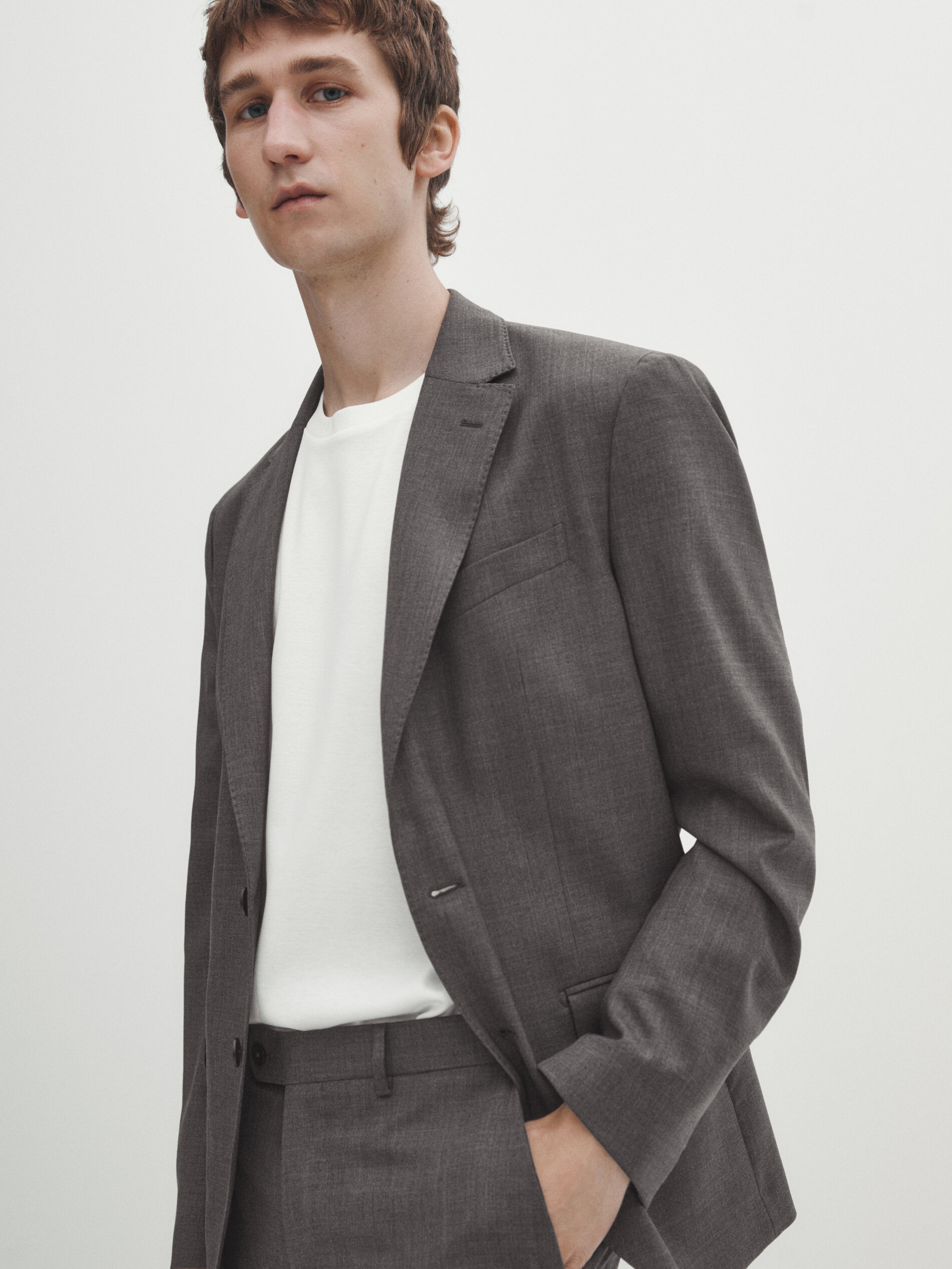 Massimo dutti top grey blazer