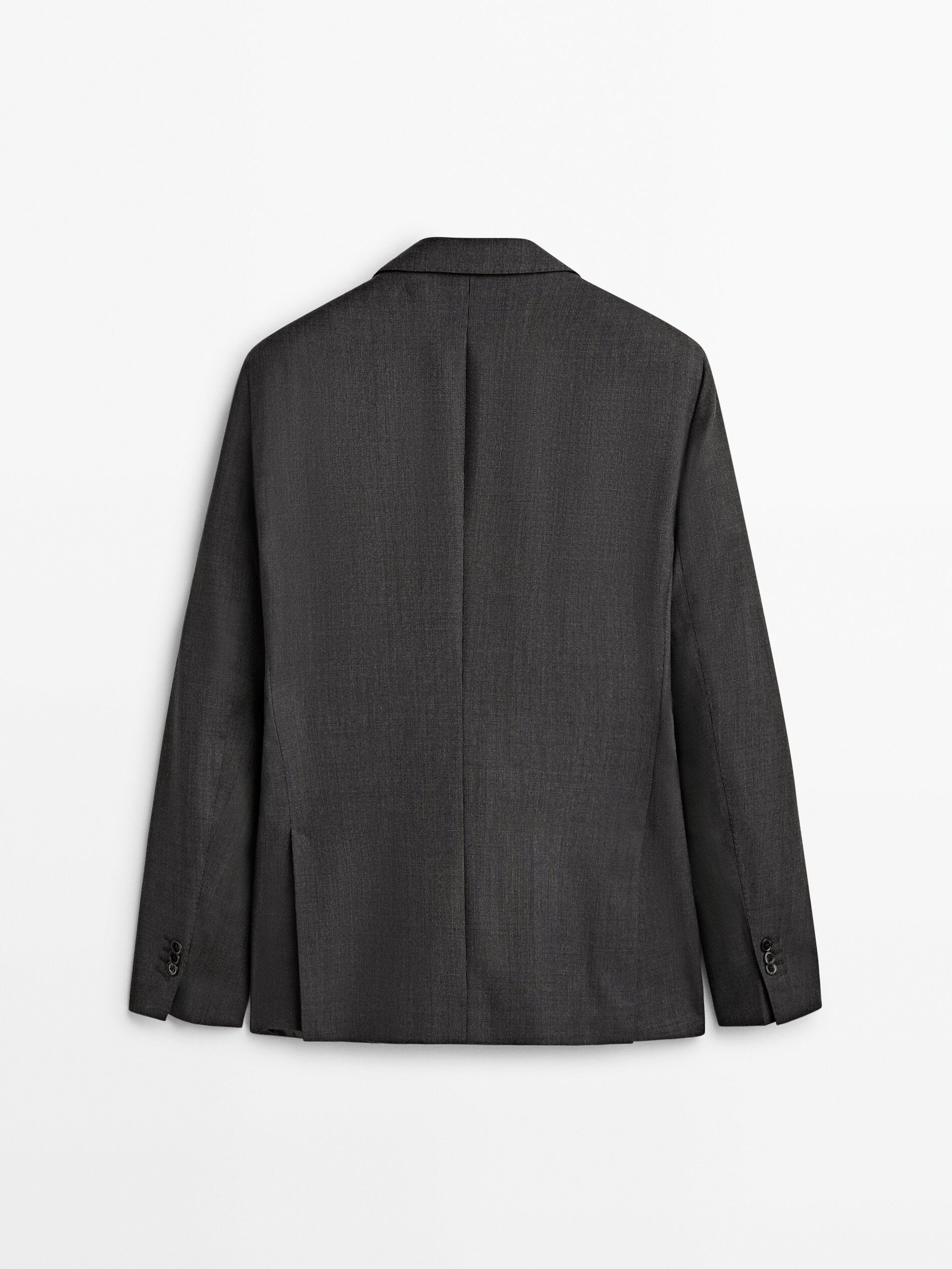Grey fil fil wool suit blazer Grey Dressy Massimo Dutti