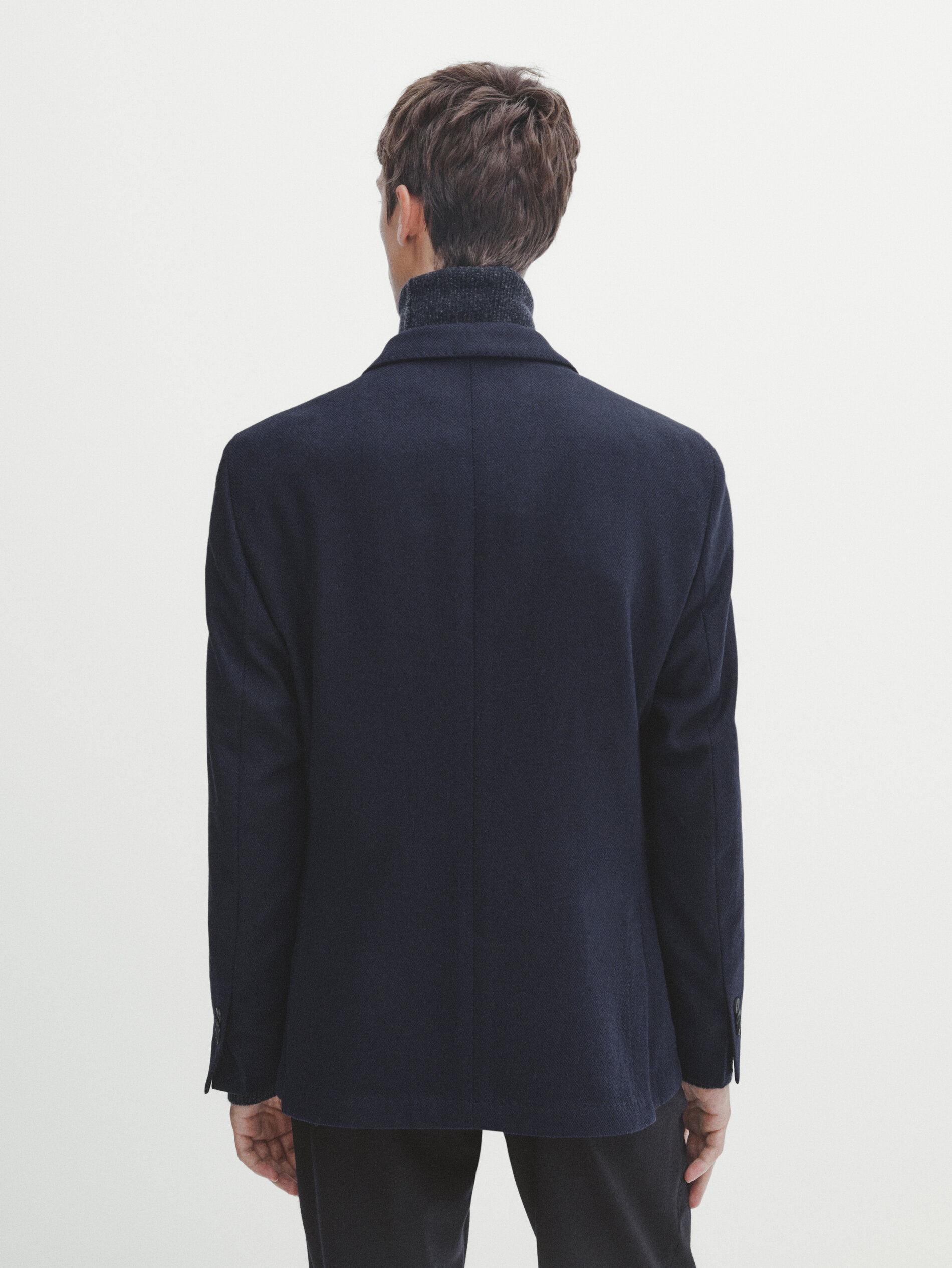 Massimo dutti herringbone blazer shop