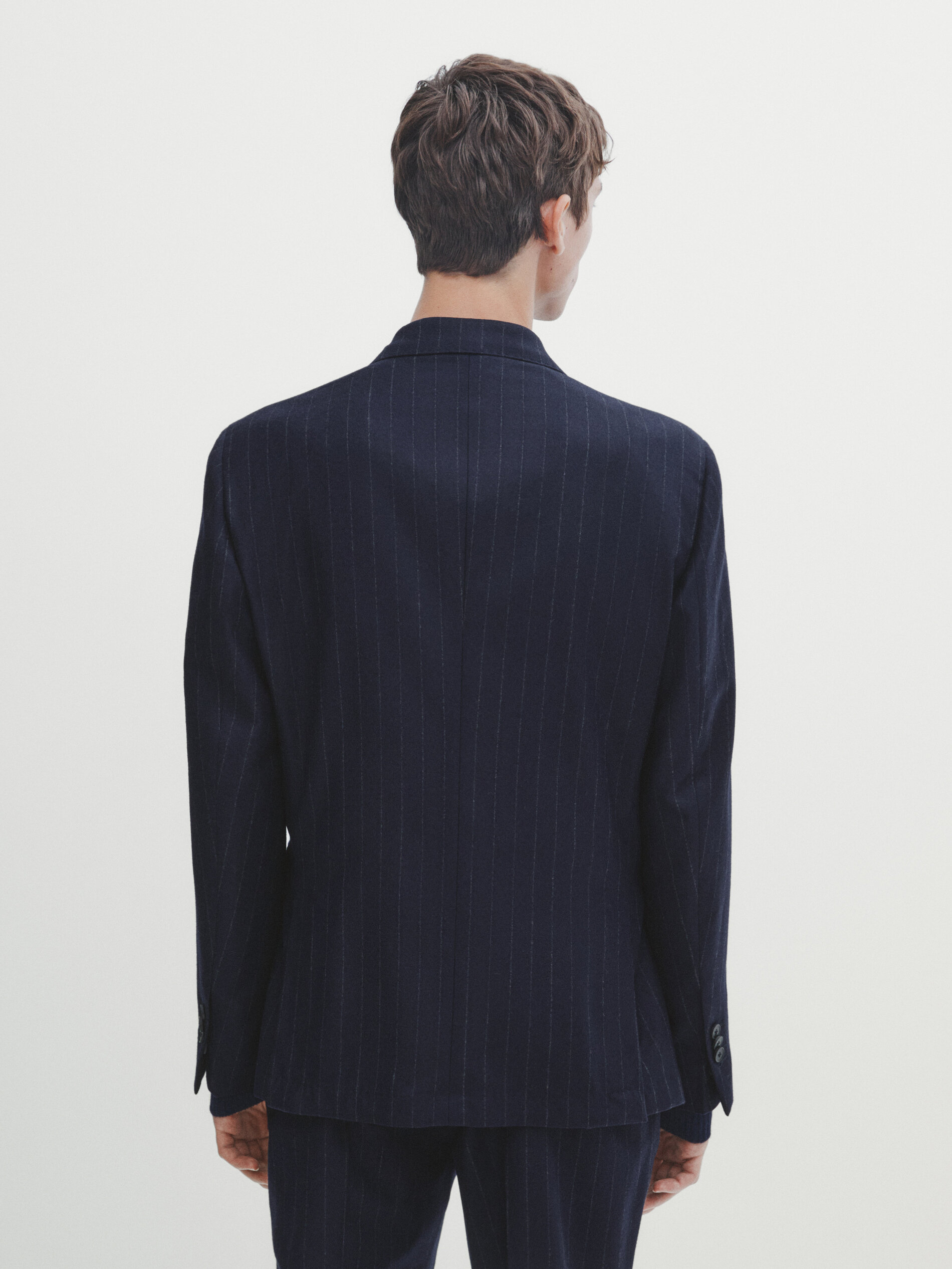 Striped online suit jacket