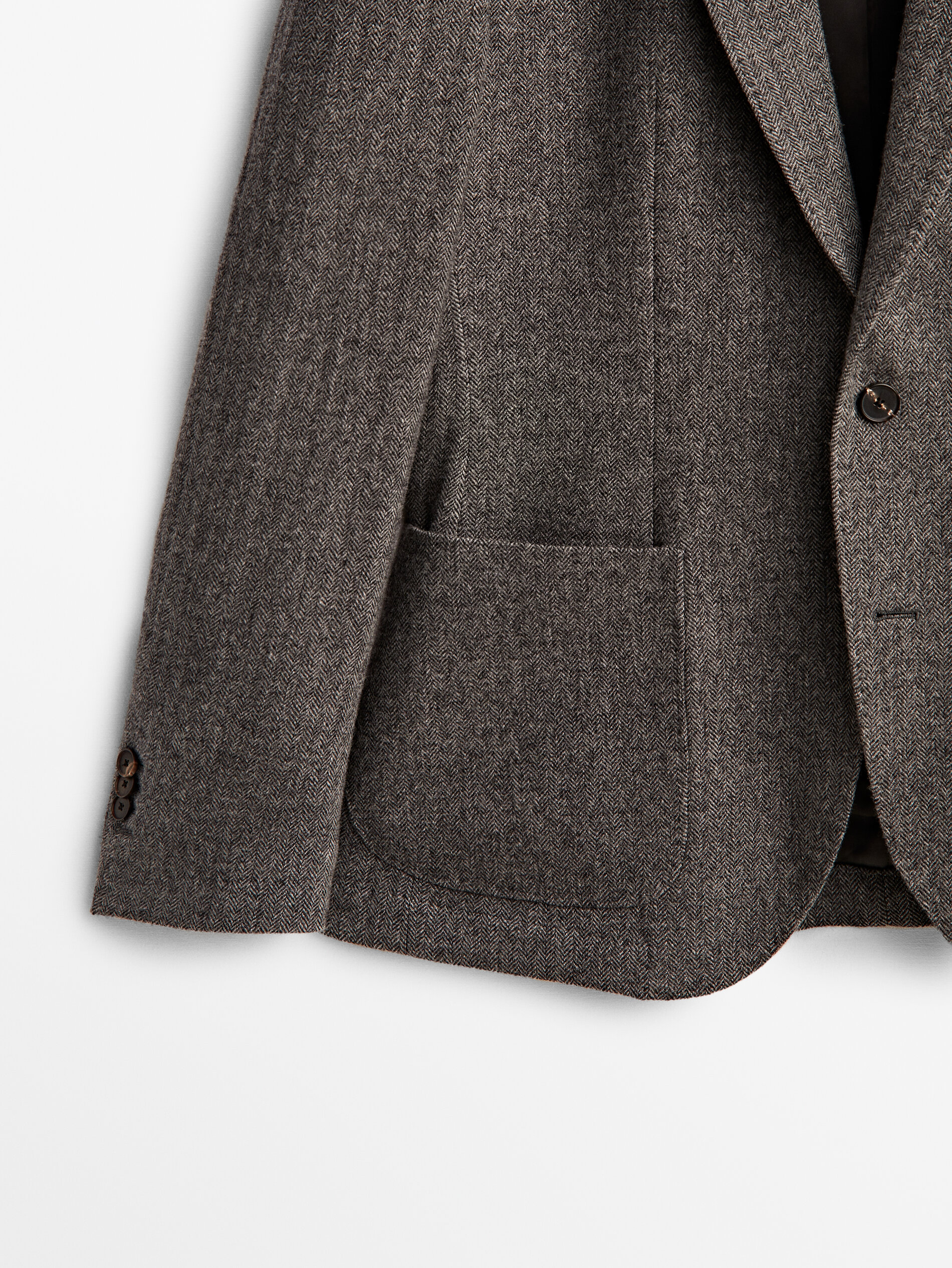 Massimo dutti herringbone blazer shop