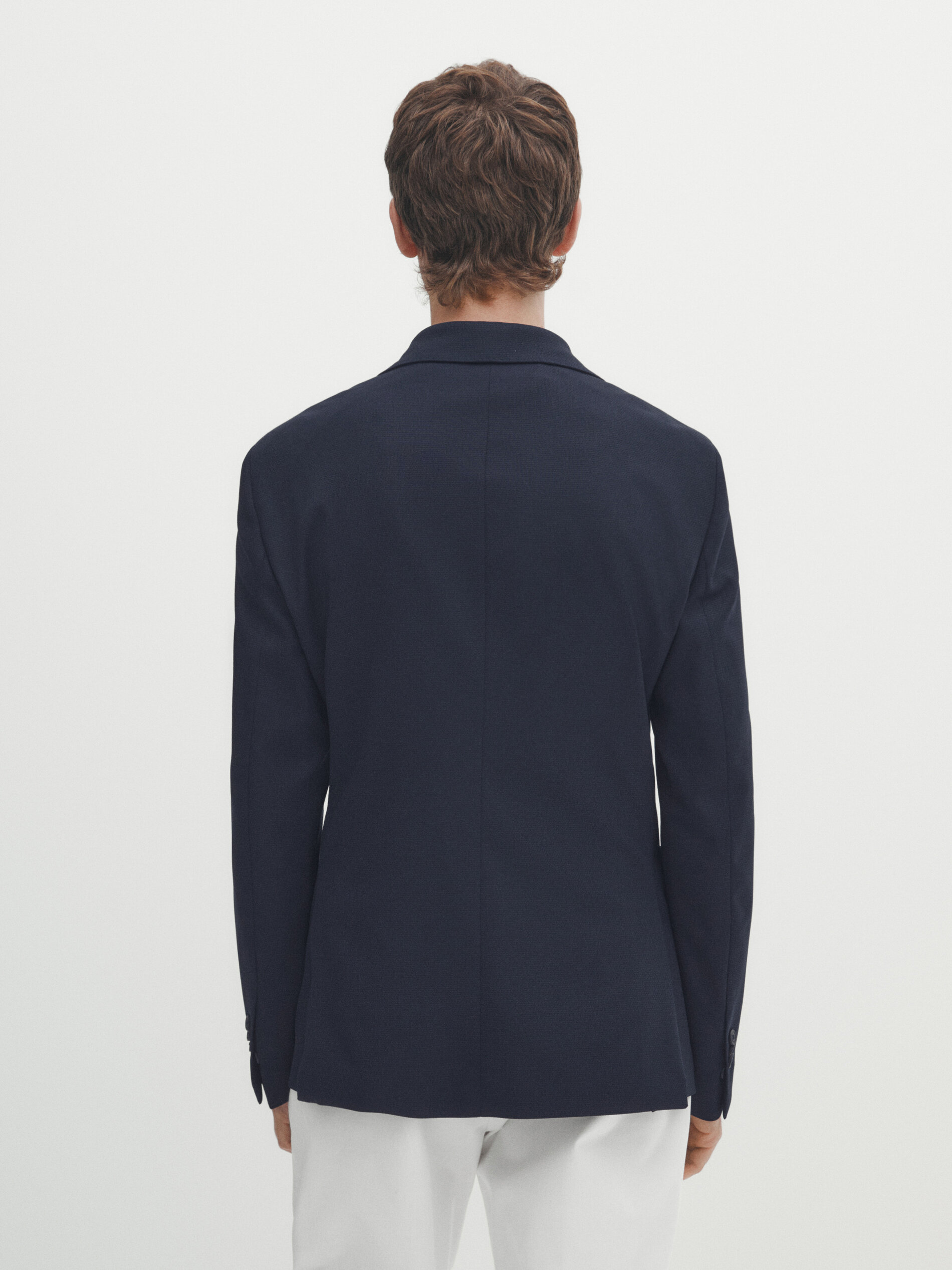 Navy blue sales long blazer