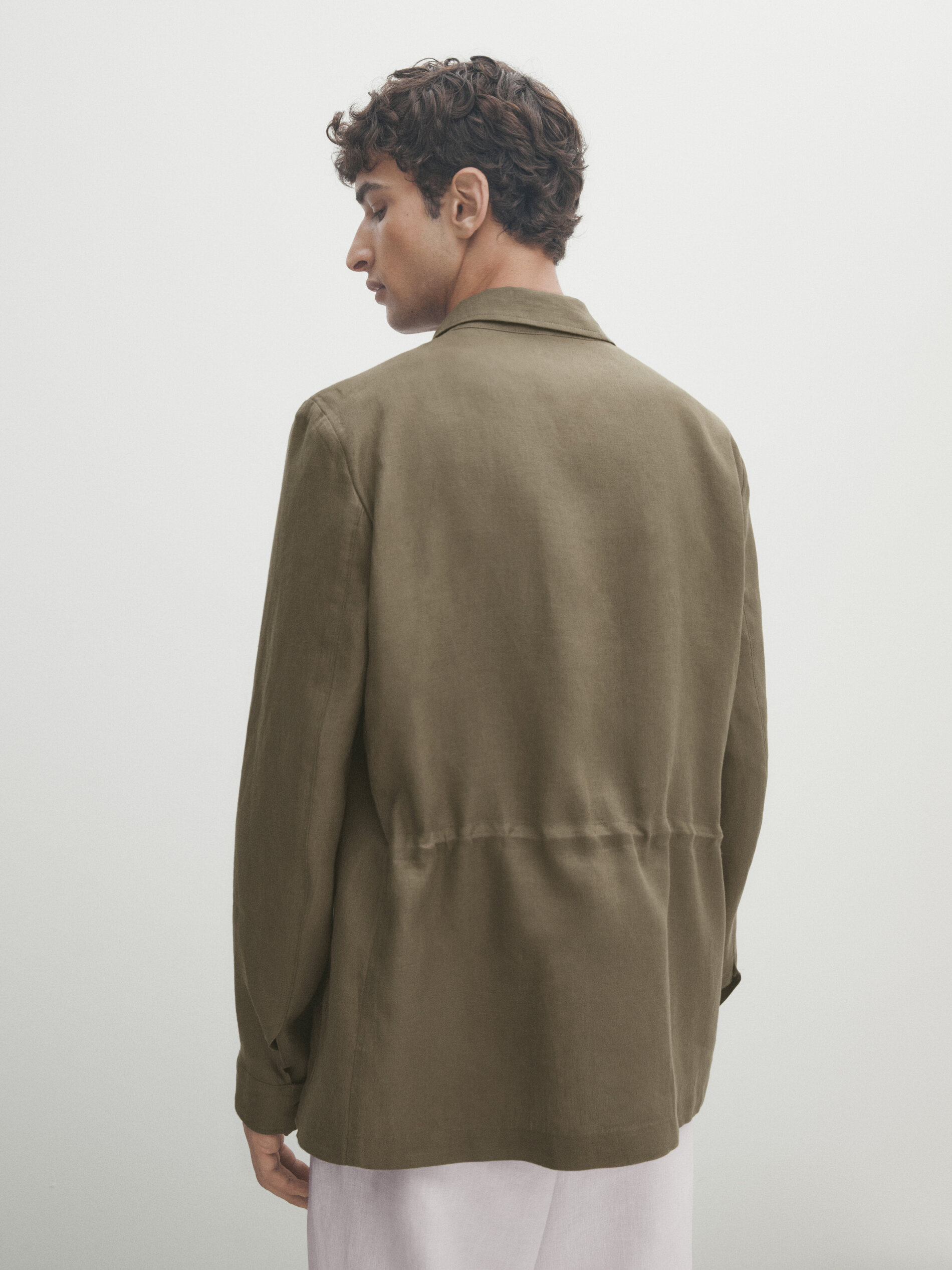 Massimo dutti linen best sale jacket