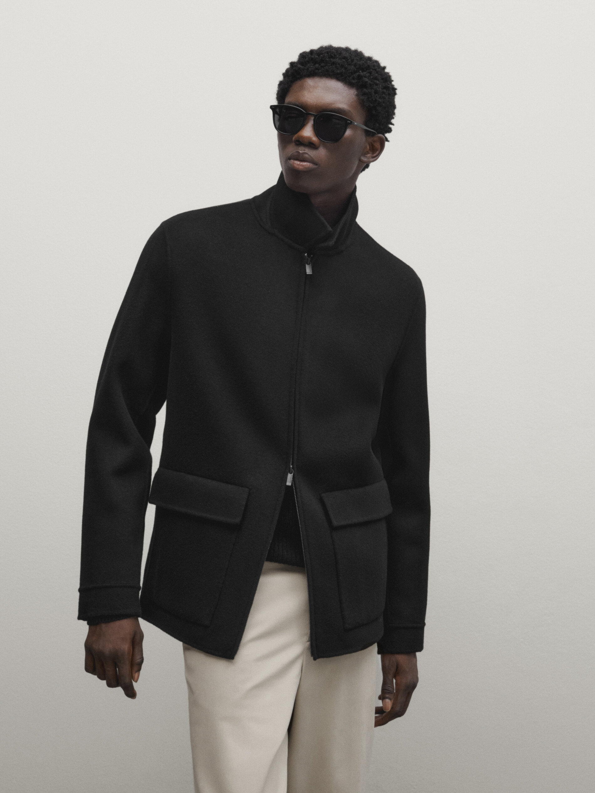 Wool zip up jacket cheap