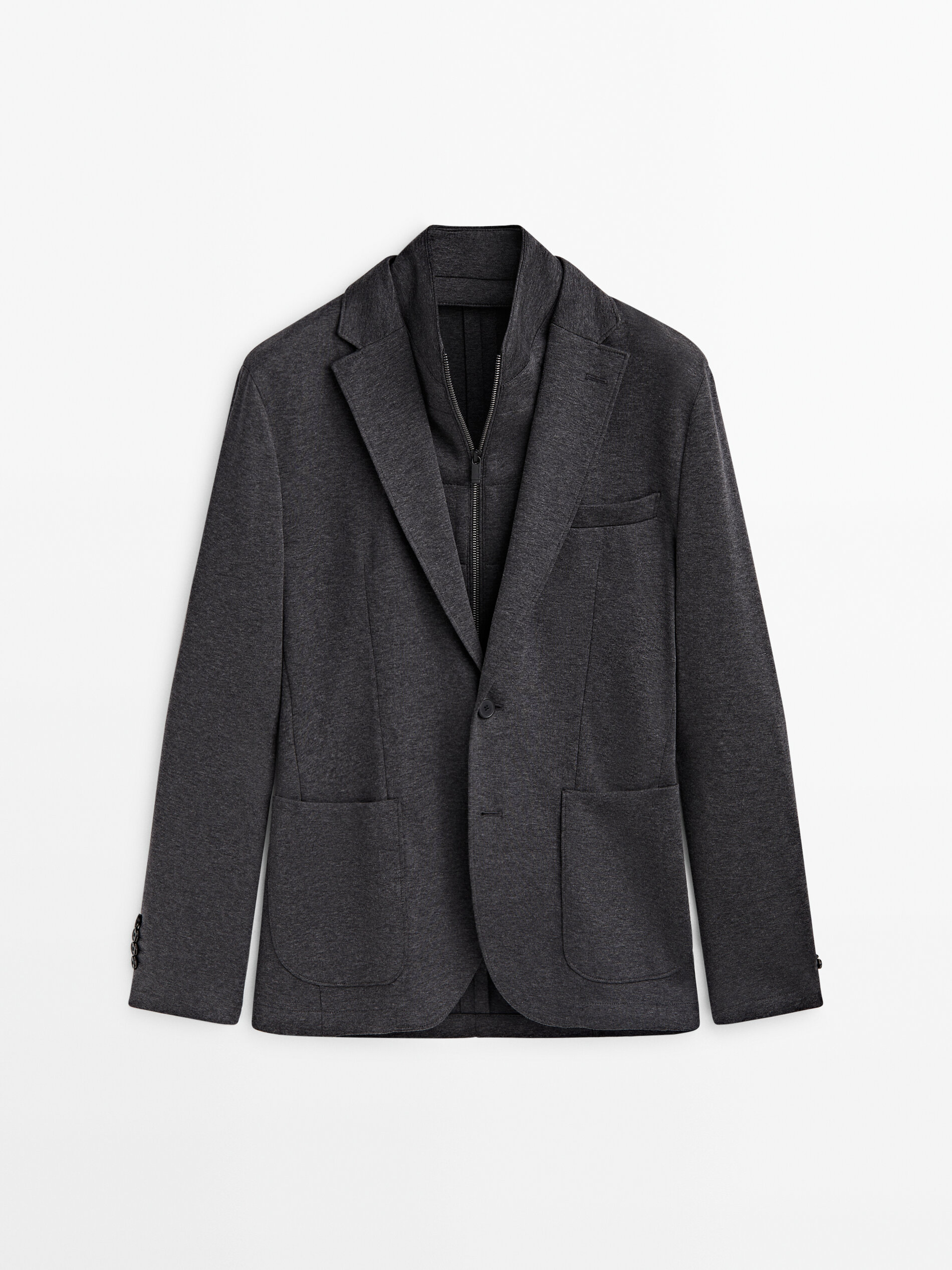 Massimo dutti grey blazer online