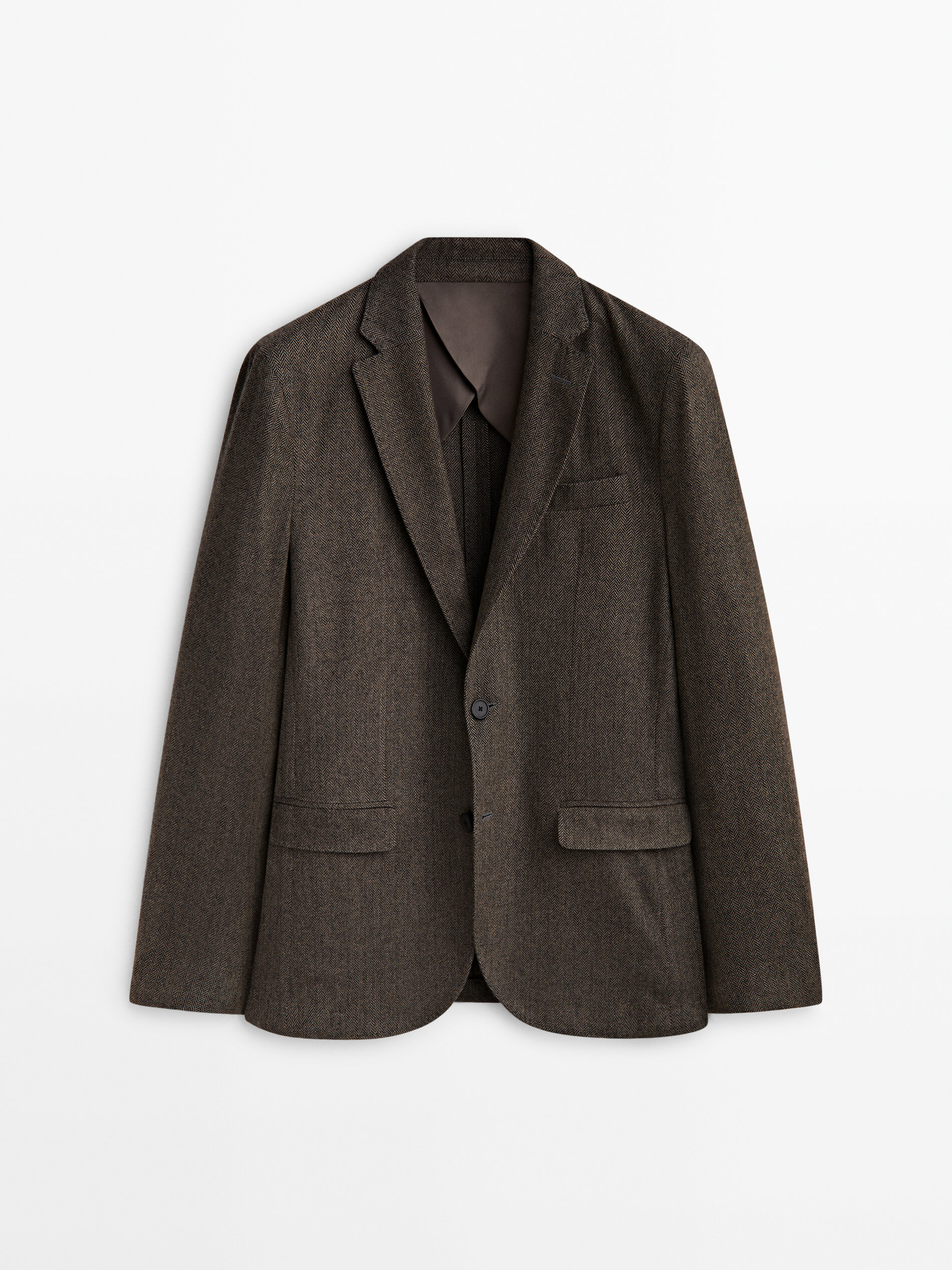 Massimo dutti online herringbone blazer