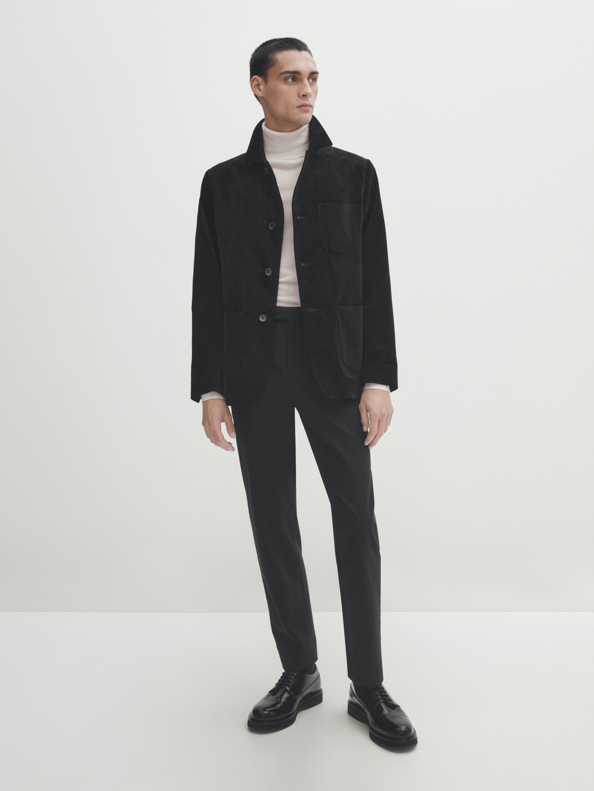 Black velvet blazer Black Dressy Massimo Dutti