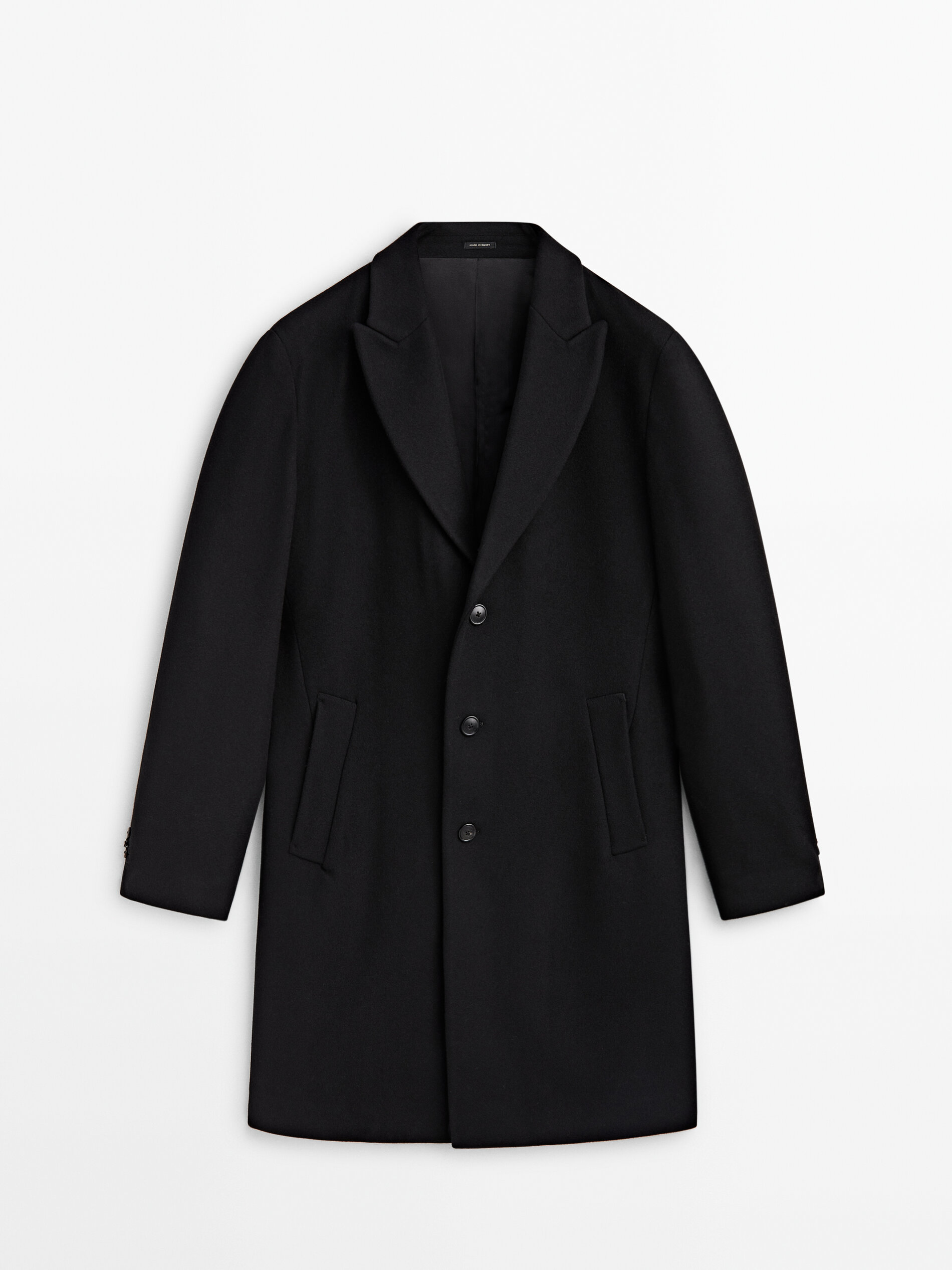 Black wool best sale blend coat