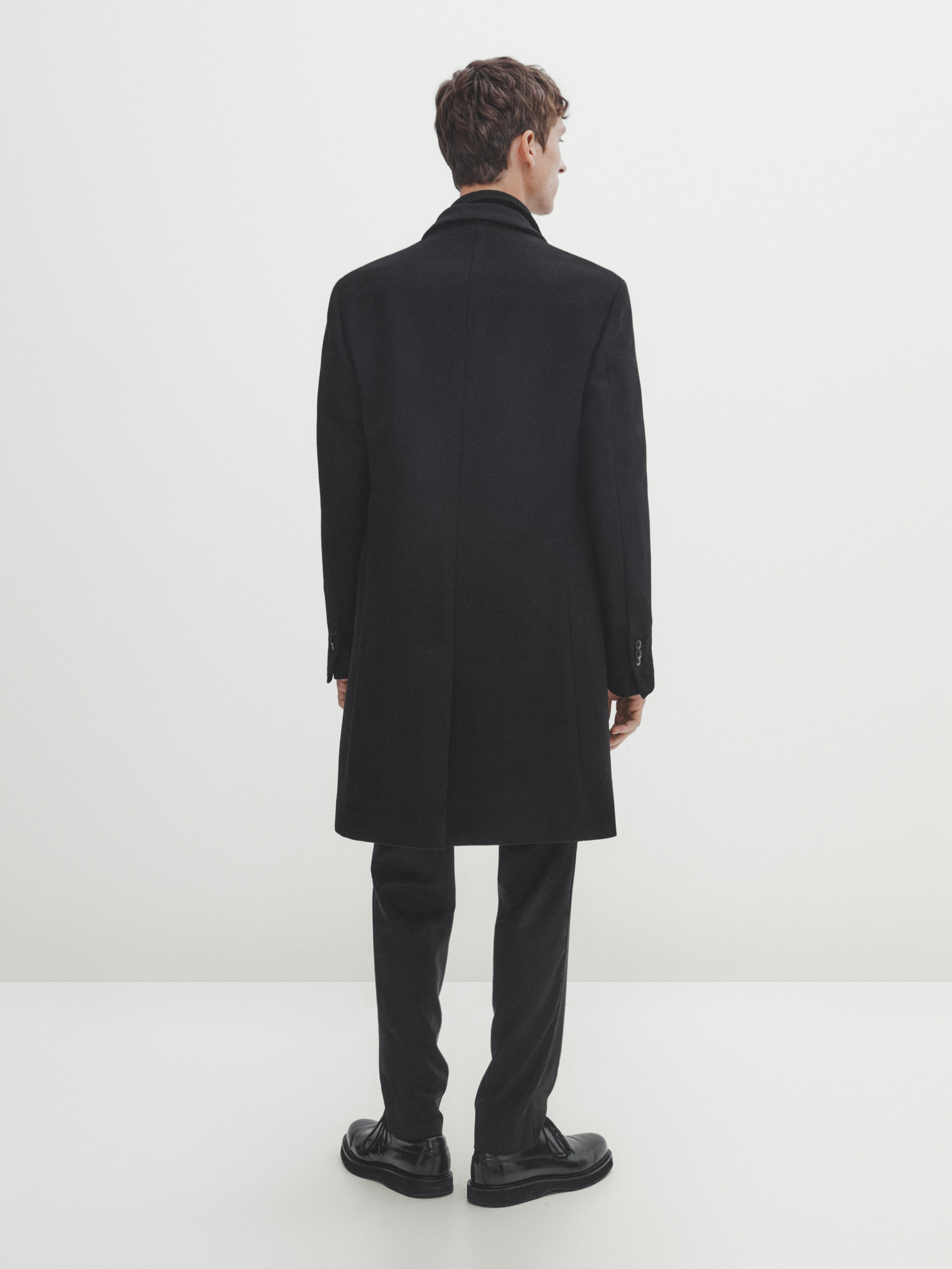 Massimo dutti hot sale black coat